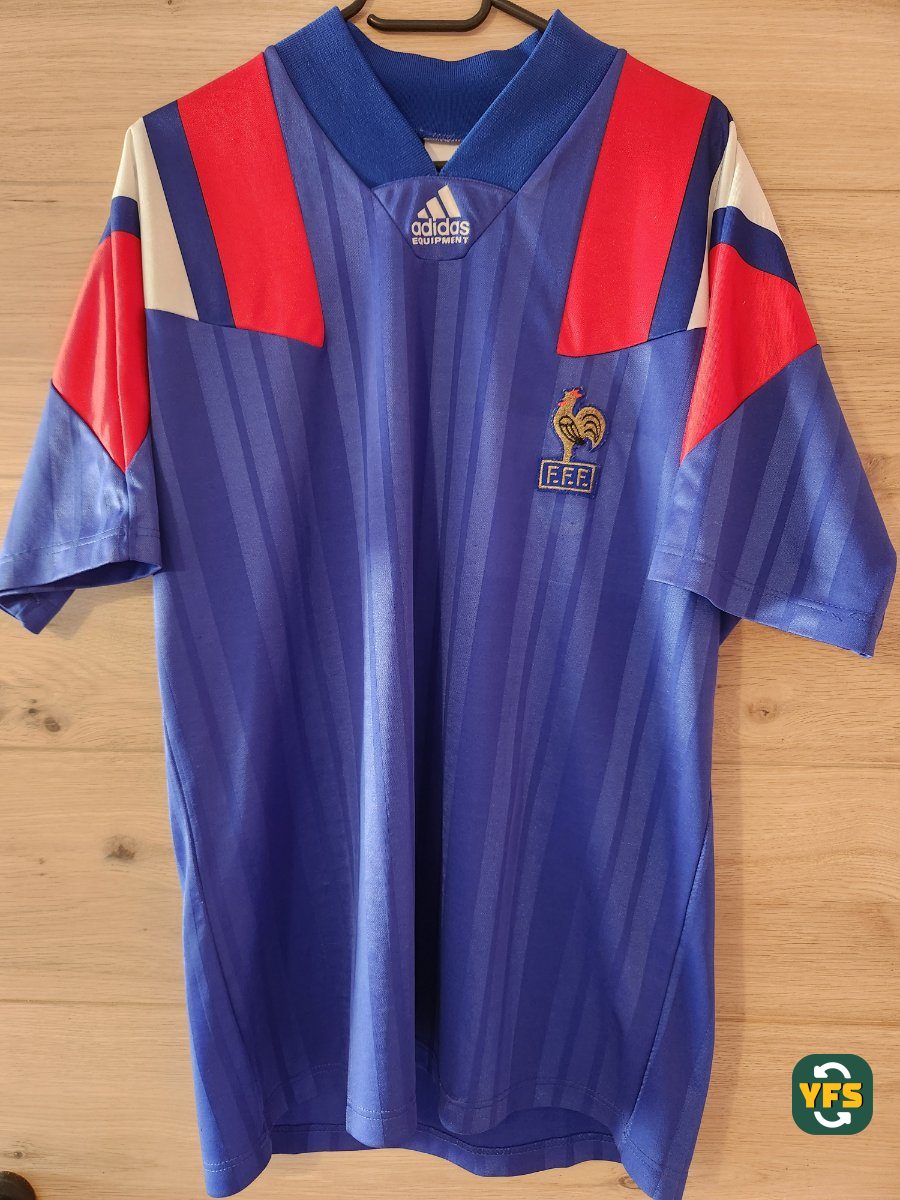 France 1992-1993 Home Store Version Adidas - YourFootballShirt - Photo 1