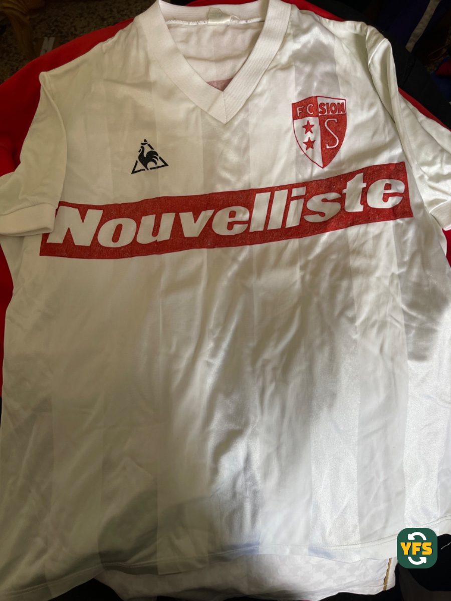 Fc Sion 1985-1986 Home Store Version Le Coq Sportif - YourFootballShirt - Photo 1