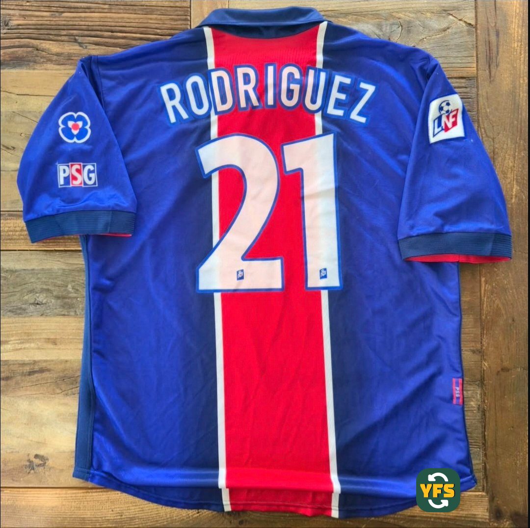 PSG 1998-1999 Home Match Worn Nike - YourFootballShirt - Photo 1