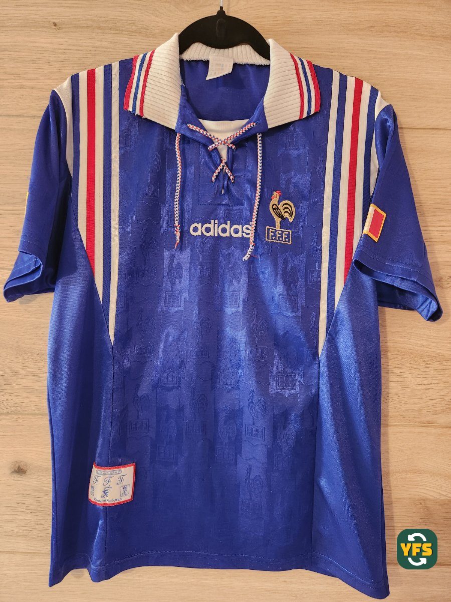 France 1996-1997 Home Store Version Adidas - YourFootballShirt - Photo 1