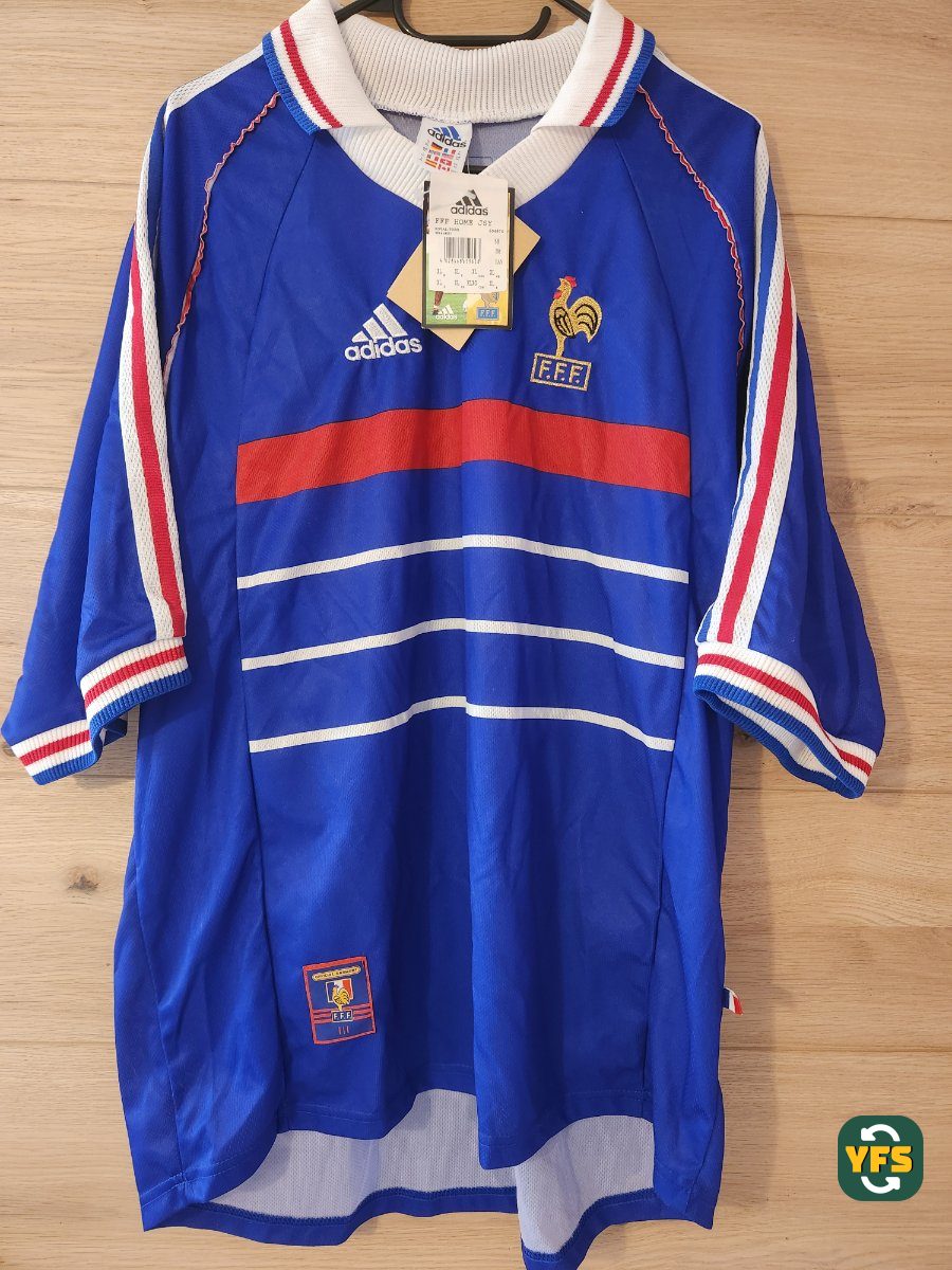 France 1998-1999 Home Store Version Adidas - YourFootballShirt - Photo 1