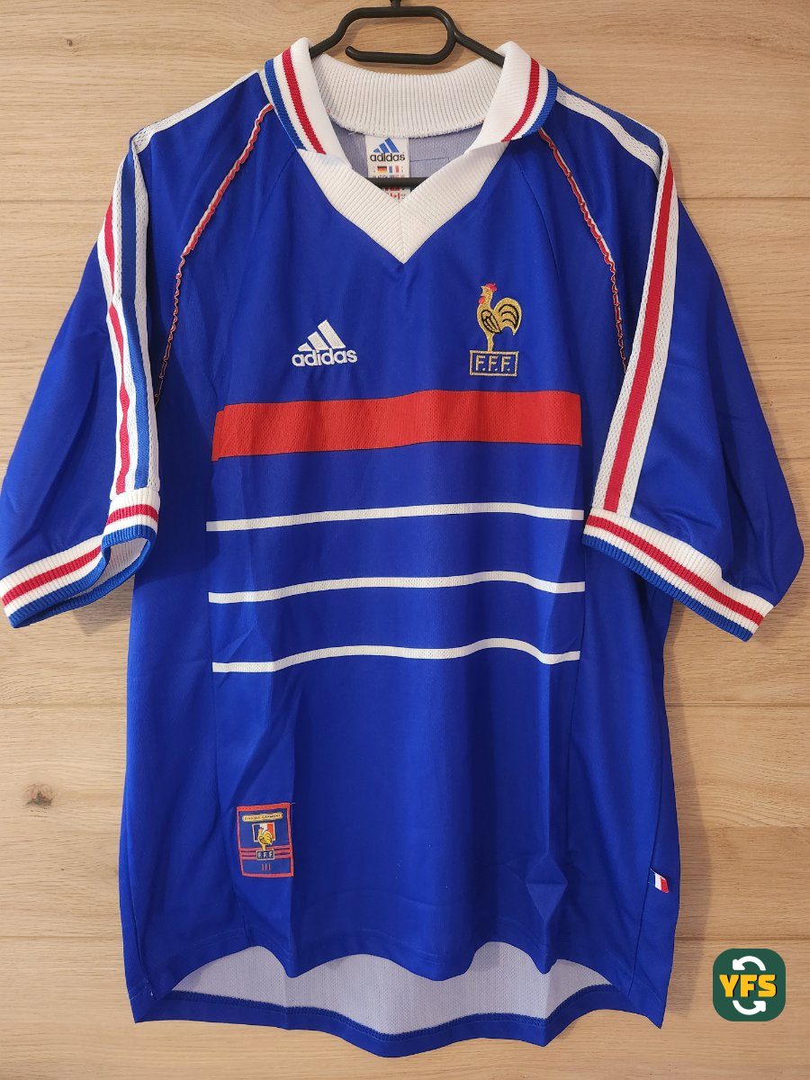 France 1998-1999 Home Store Version Adidas - YourFootballShirt - Photo 1