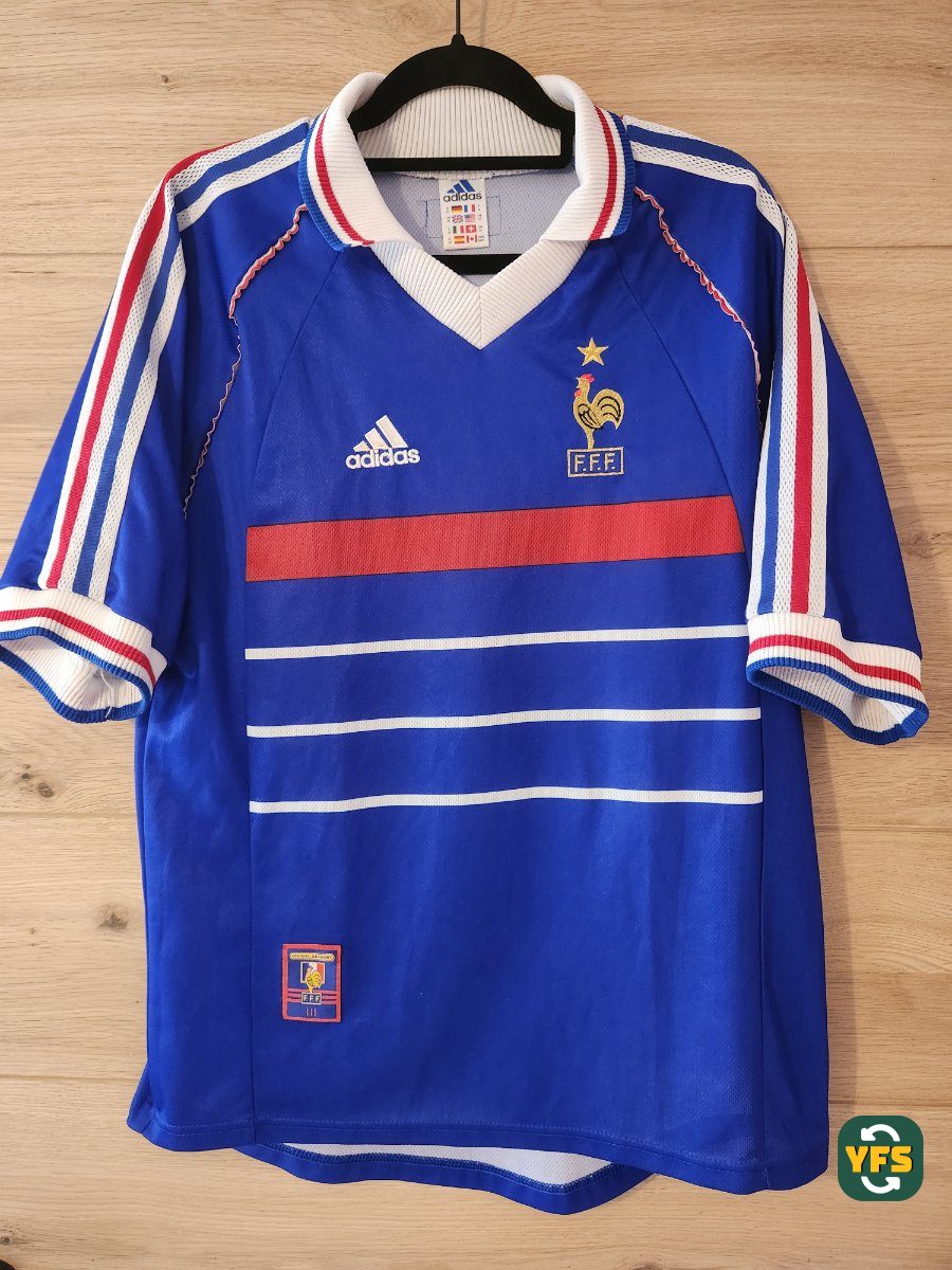 France 1998-1999 Home Store Version Adidas - YourFootballShirt - Photo 1