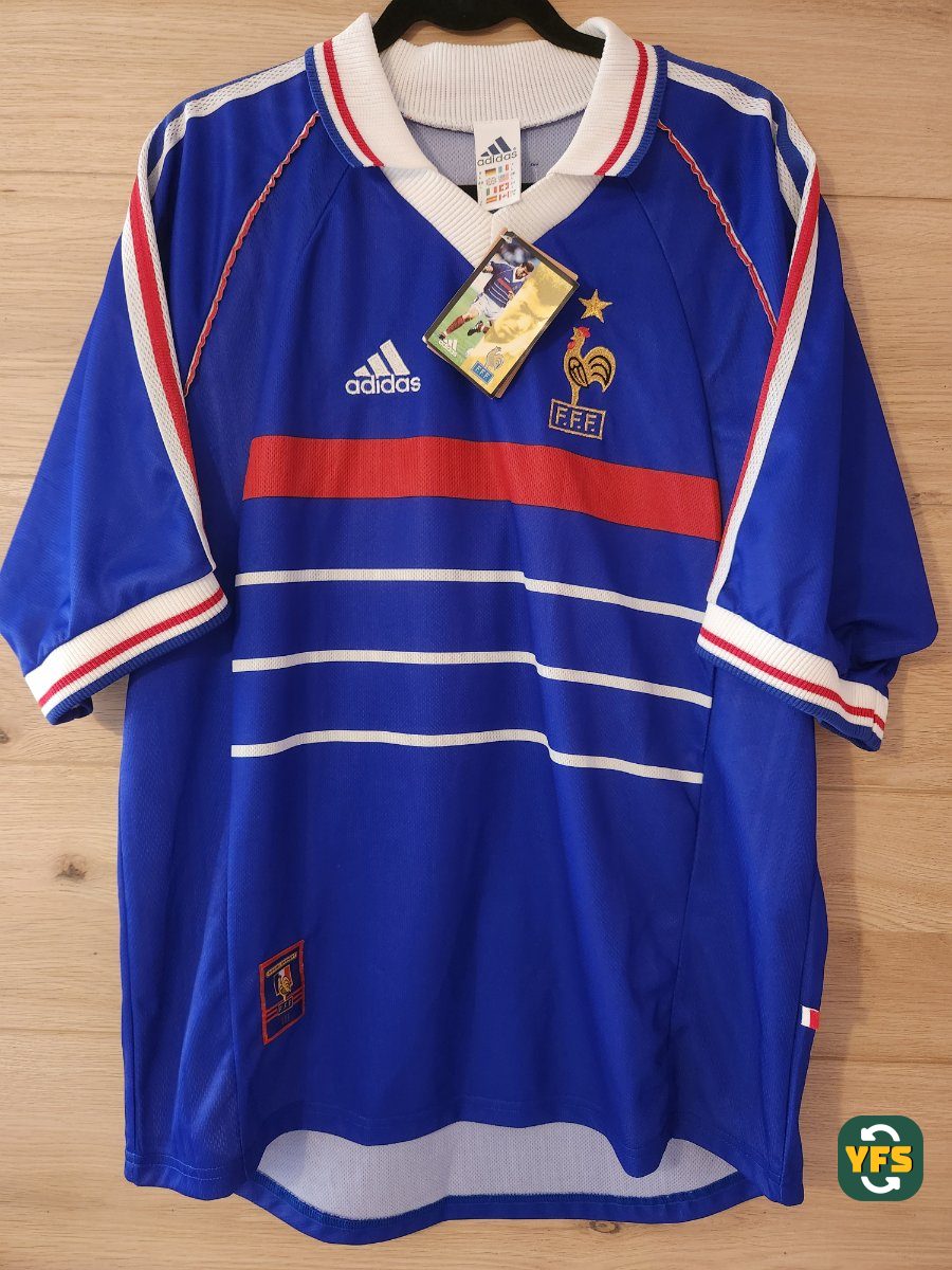 France 1998-1999 Home Store Version Adidas - YourFootballShirt - Photo 1