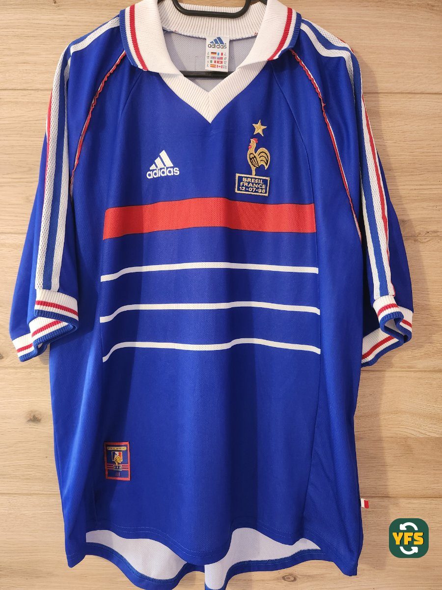 France 1998-1999 Home Store Version Adidas - YourFootballShirt - Photo 1