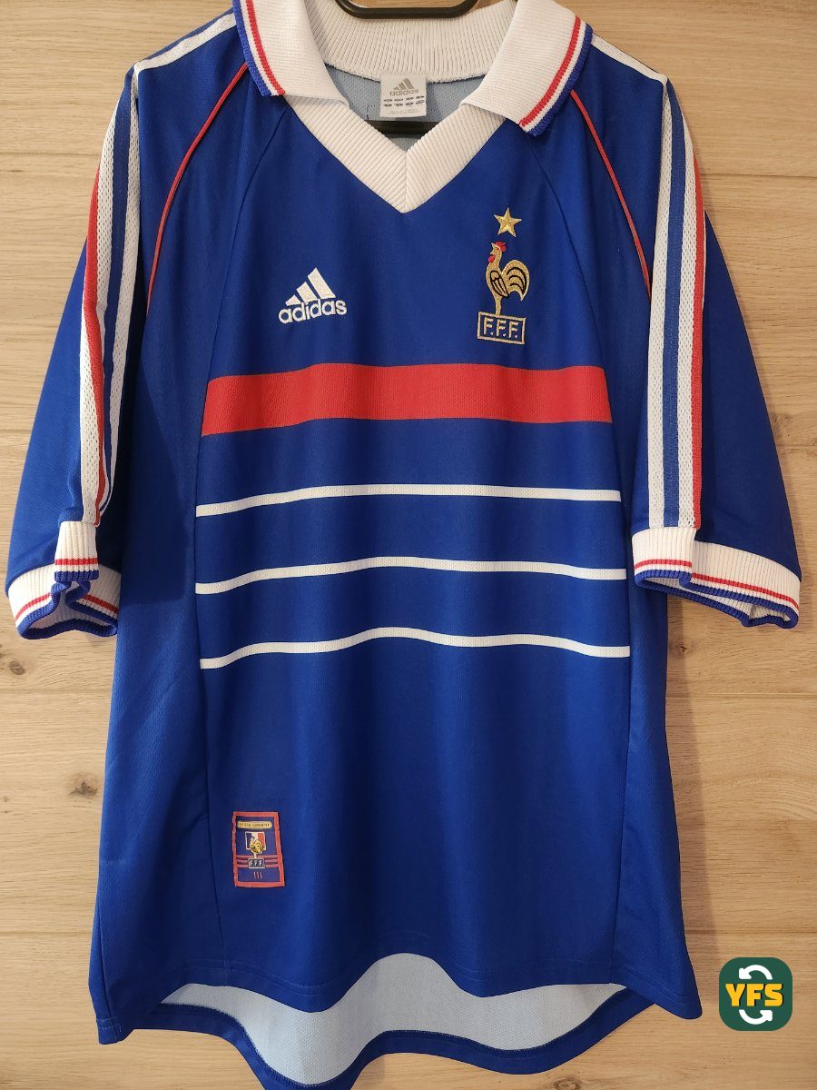 France 1998-1999 Home Store Version Adidas - YourFootballShirt - Photo 1