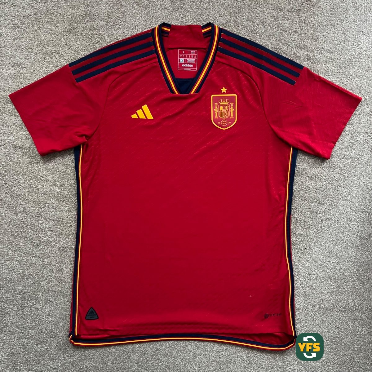 Spain 2022-2023 Home Pro Version Adidas - YourFootballShirt - Photo 1