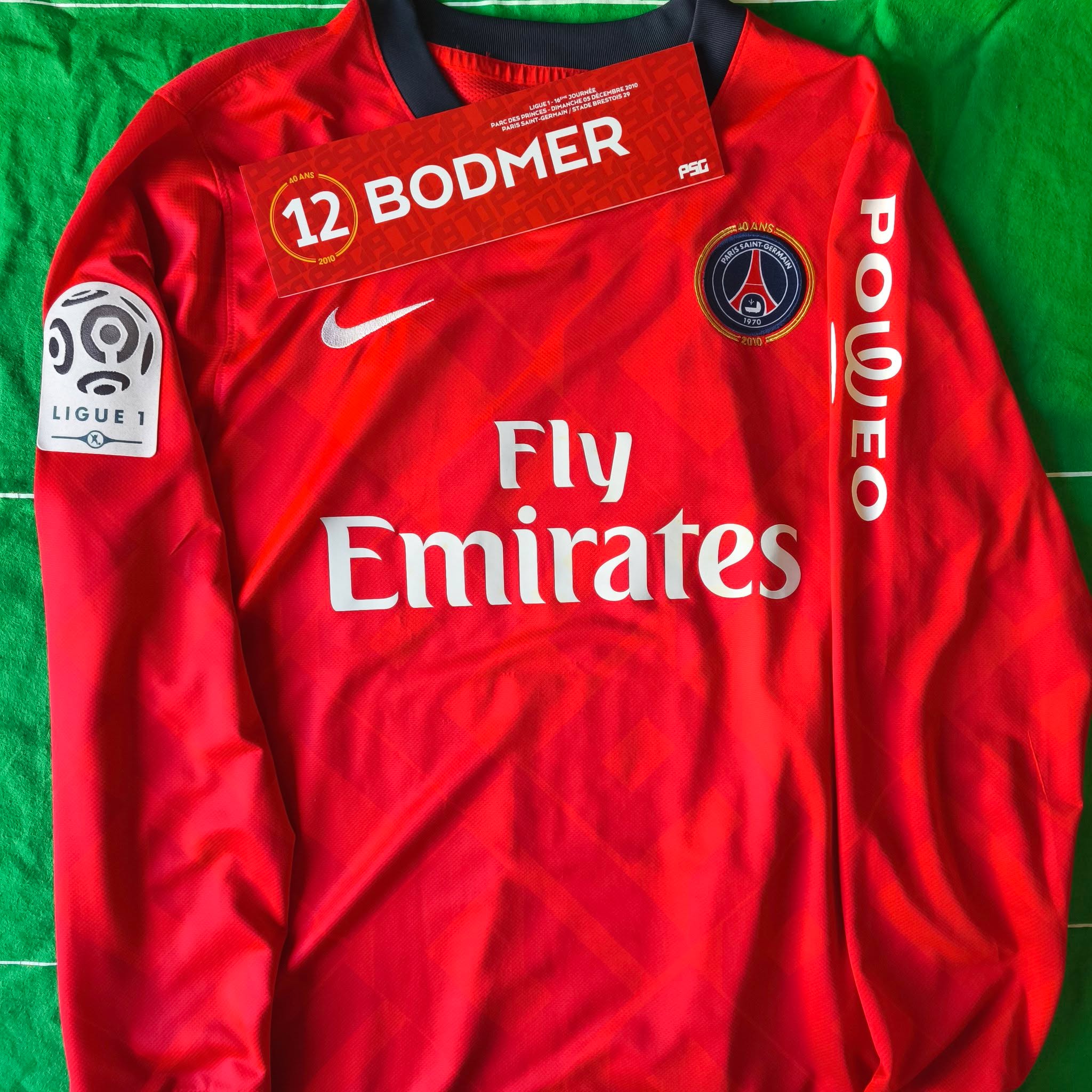 PSG 2010-2011 Home Match Worn Nike - YourFootballShirt - Photo 1