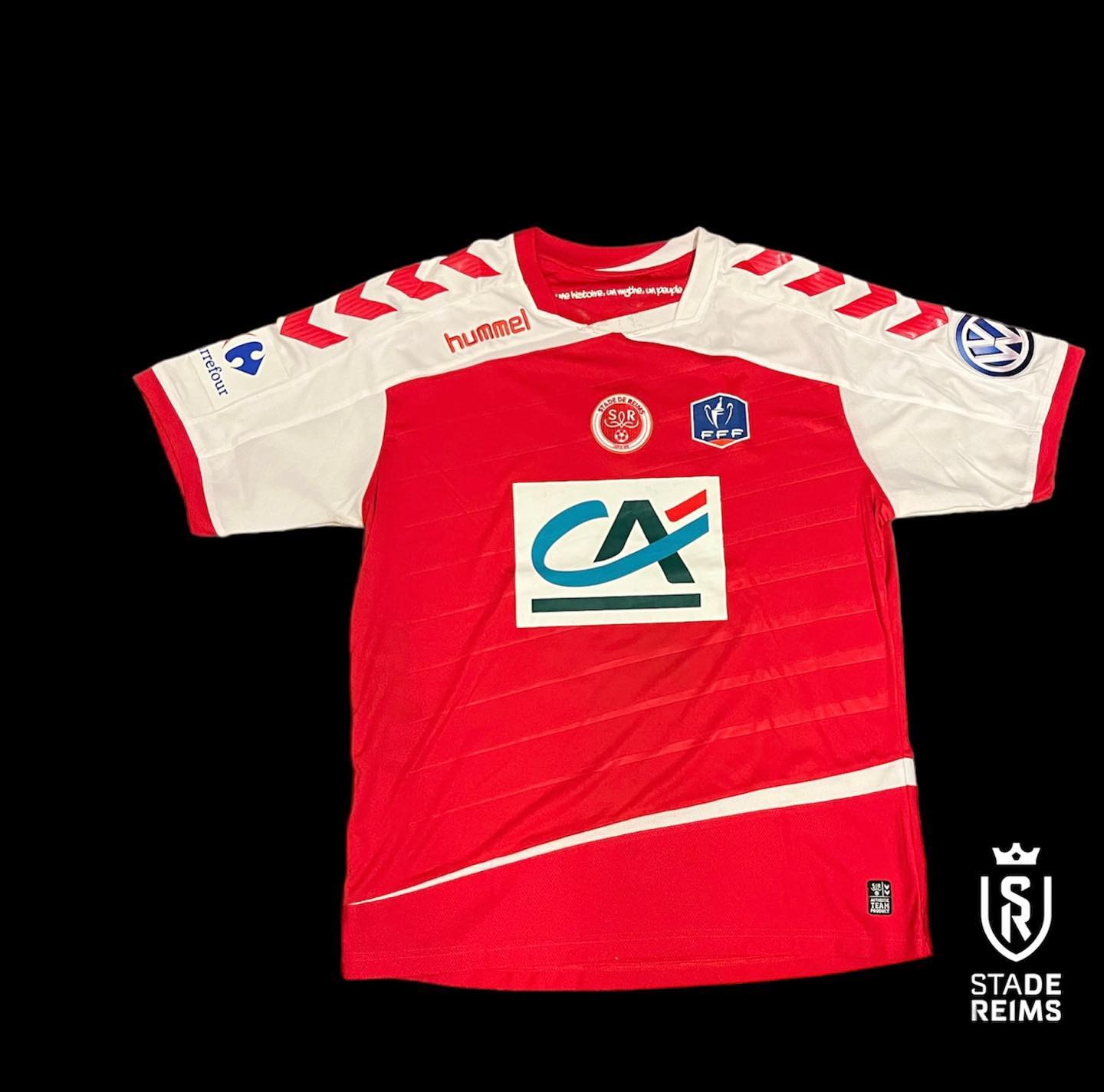 Stade de Reims 2014-2015 Special edition Match Worn Hummel - YourFootballShirt - Photo 1
