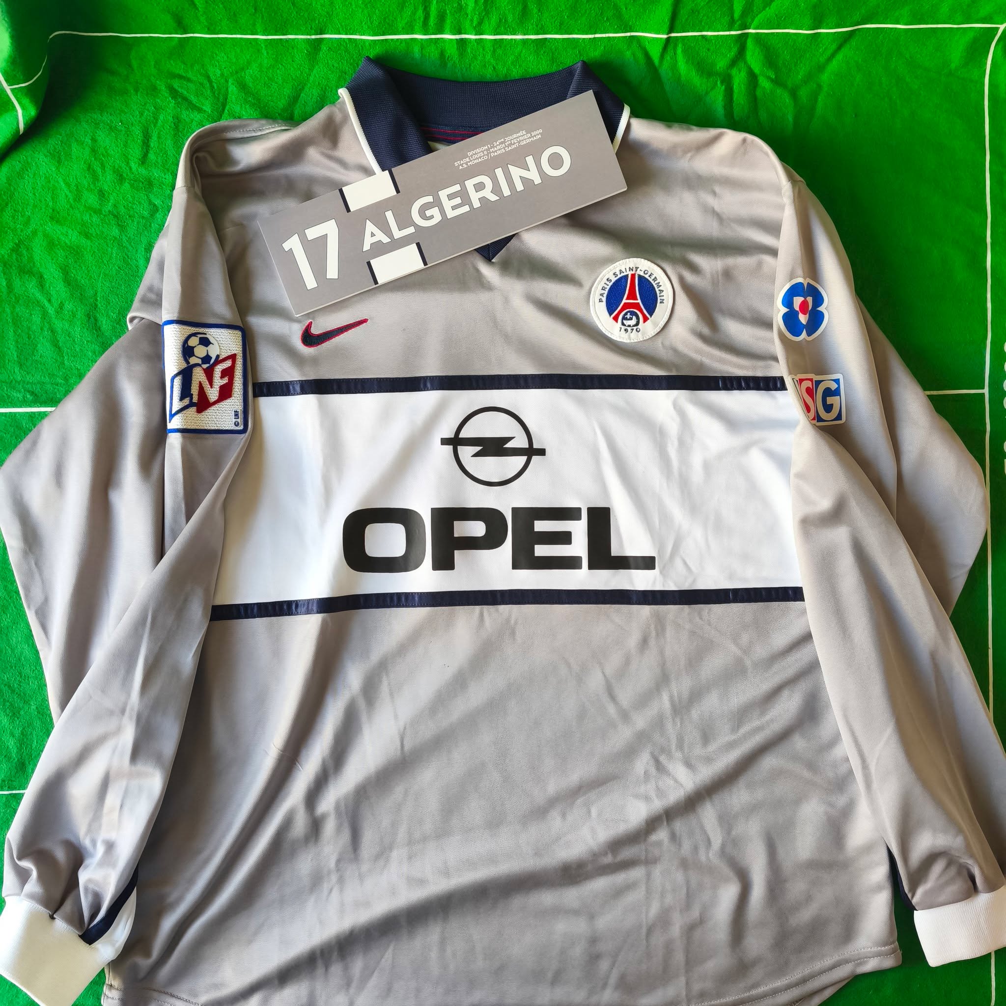 PSG 1999-2000 Away Match Worn Nike - YourFootballShirt - Photo 1