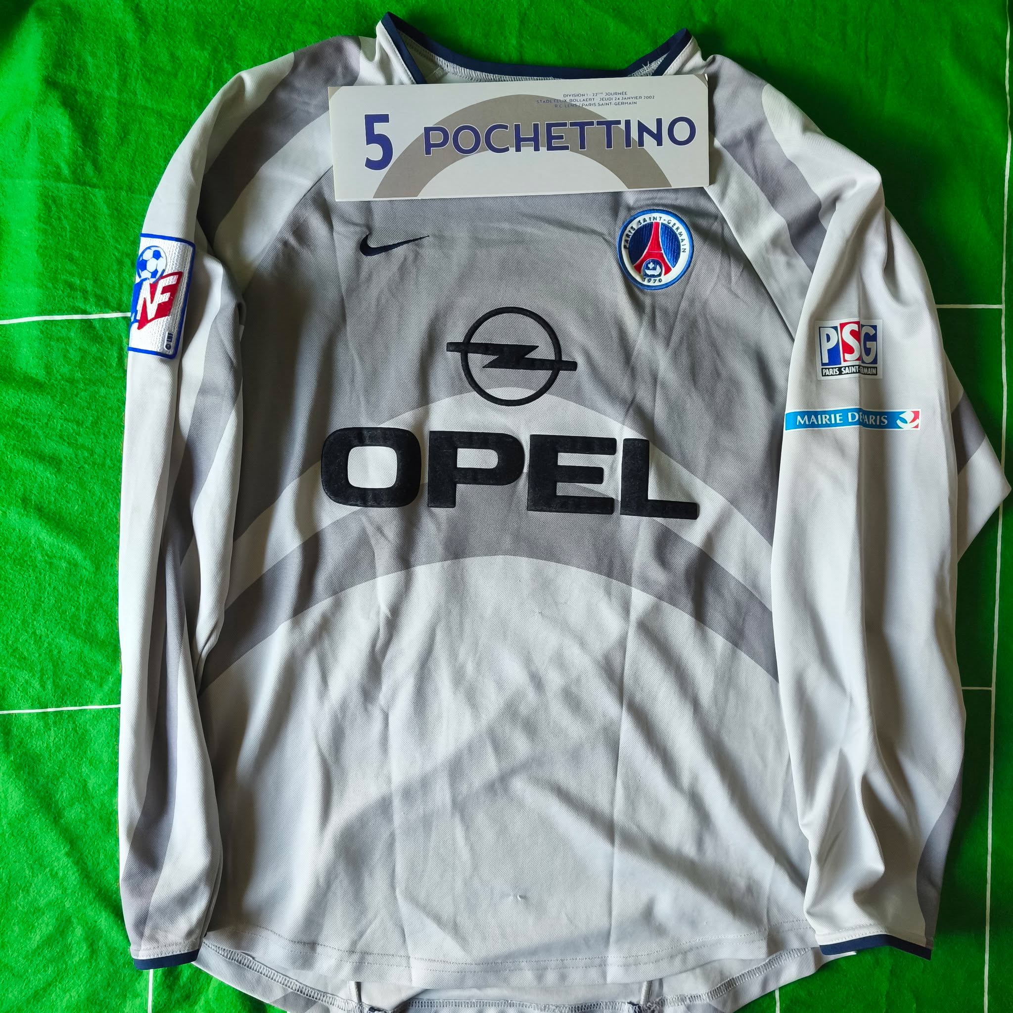 PSG 2001-2002 Away Match Worn Nike - YourFootballShirt - Photo 1