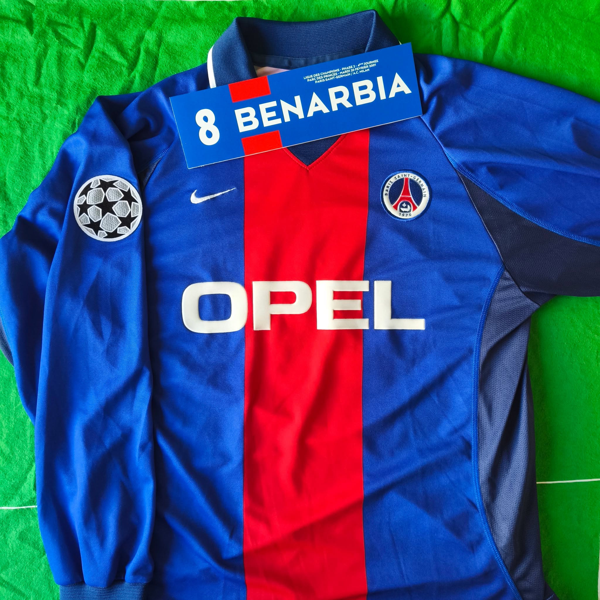 PSG 2000-2001 Home Match Worn Nike - YourFootballShirt - Photo 1
