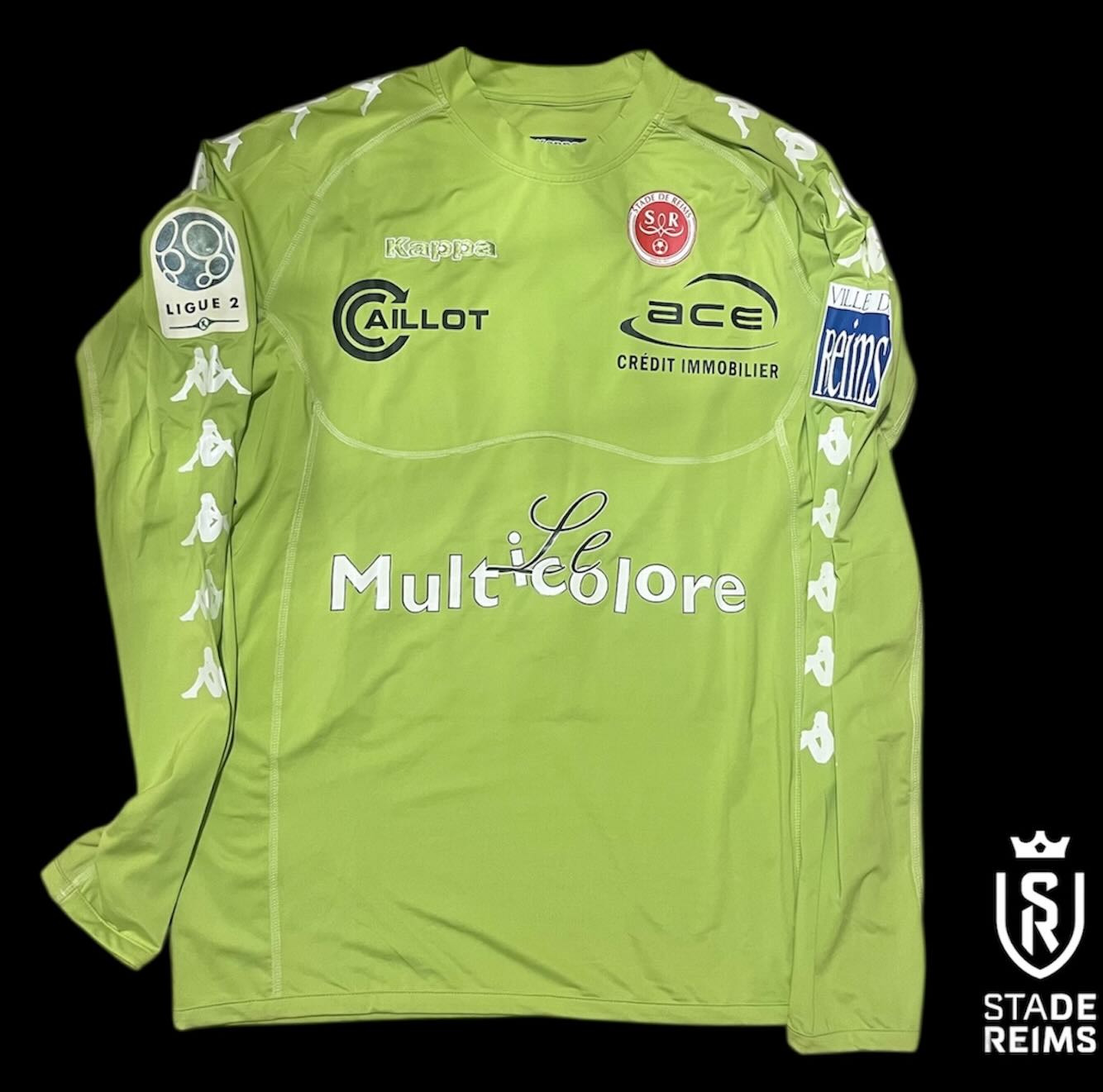 Stade de Reims 2011-2012 Goalkeeper Match Worn Kappa - YourFootballShirt - Photo 1