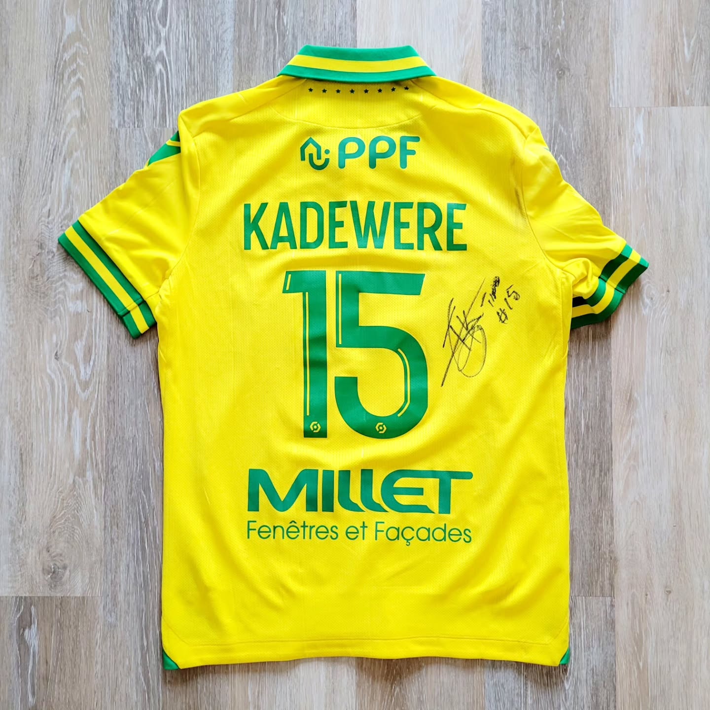 Nantes FC 2023-2024 Home Issued Macron - YourFootballShirt - Photo 1
