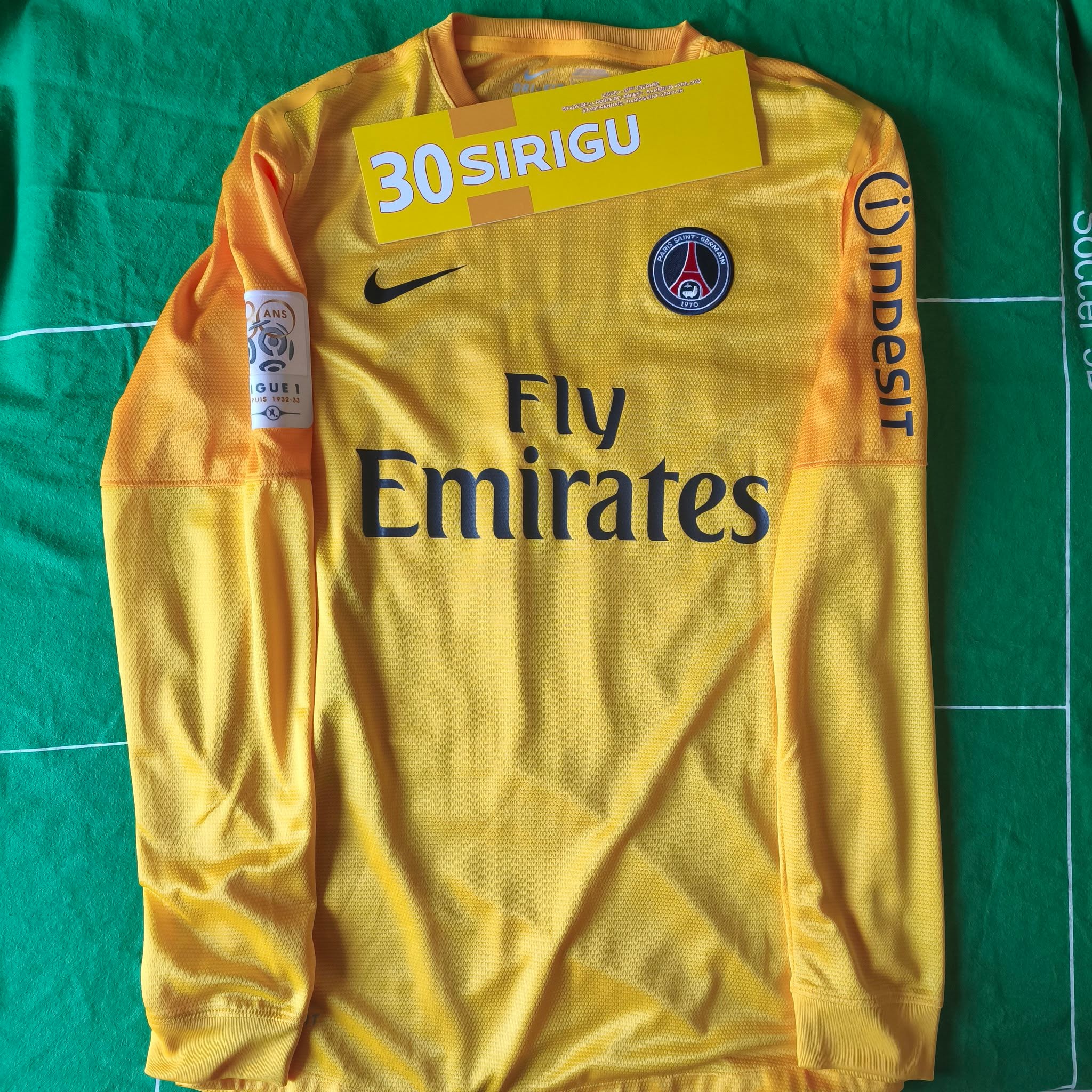 PSG 2012-2013 Goalkeeper Issued Nike - YourFootballShirt - Photo 1