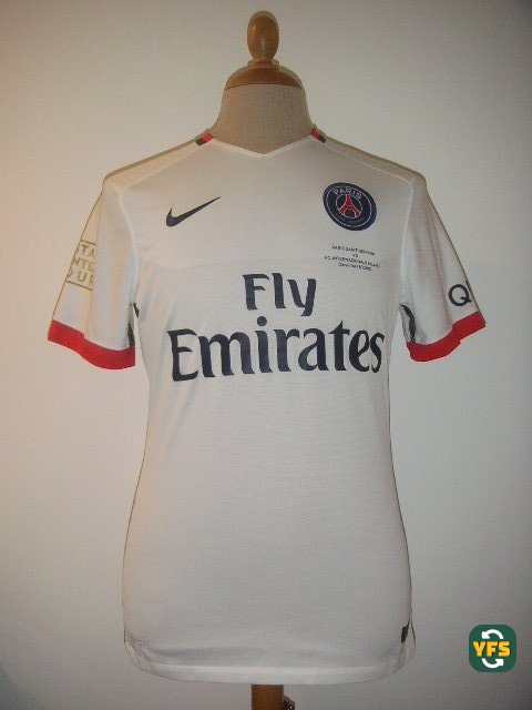 PSG 2015-2016 Away Match Worn Nike - YourFootballShirt - Photo 1