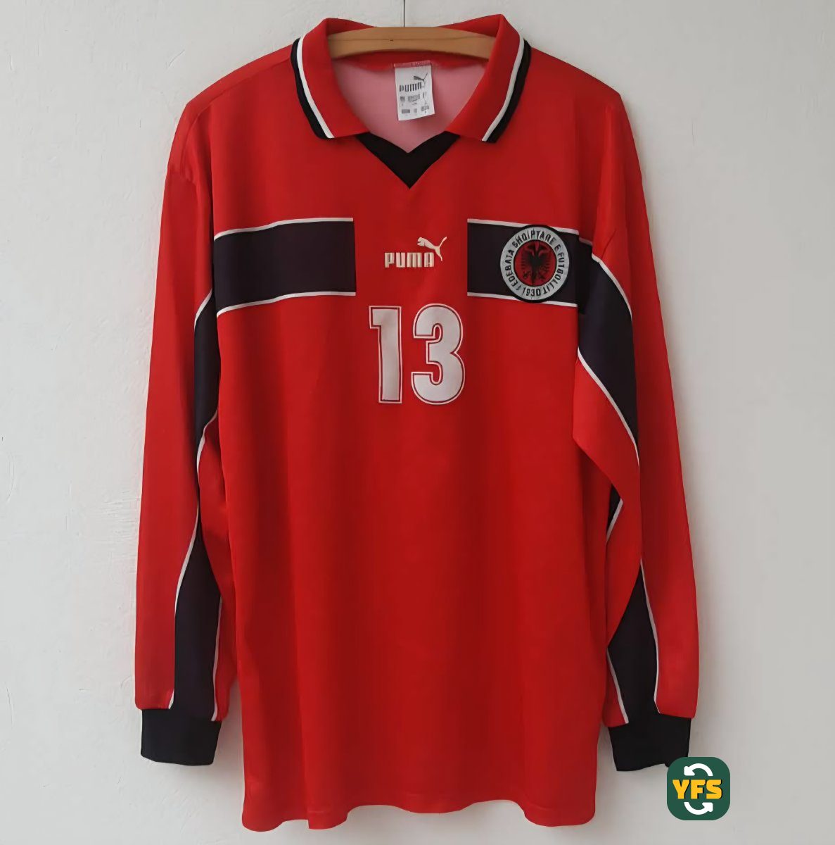 Albania 1997-1998 Home Match Worn Puma - YourFootballShirt - Photo 1