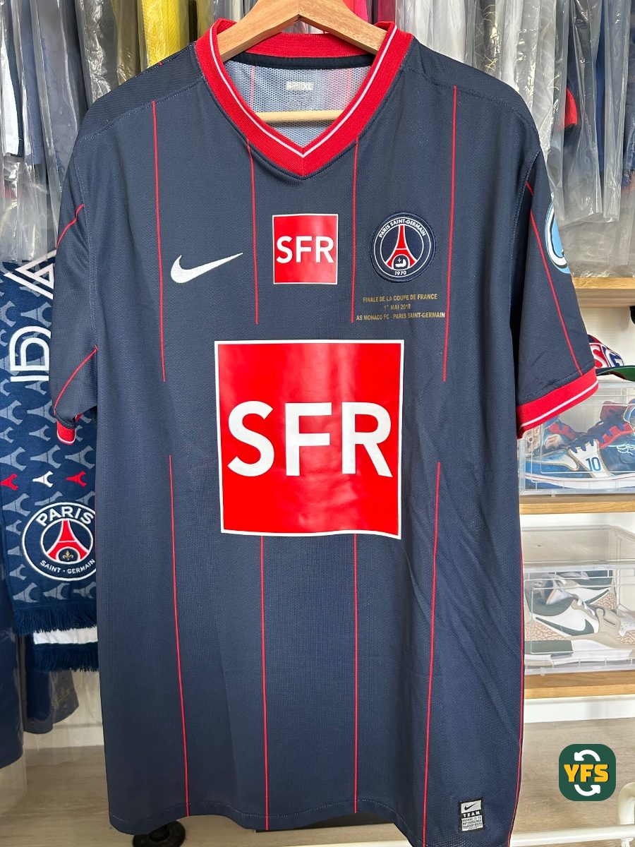 PSG 2009-2010 Home Match Worn Nike - YourFootballShirt - Photo 1
