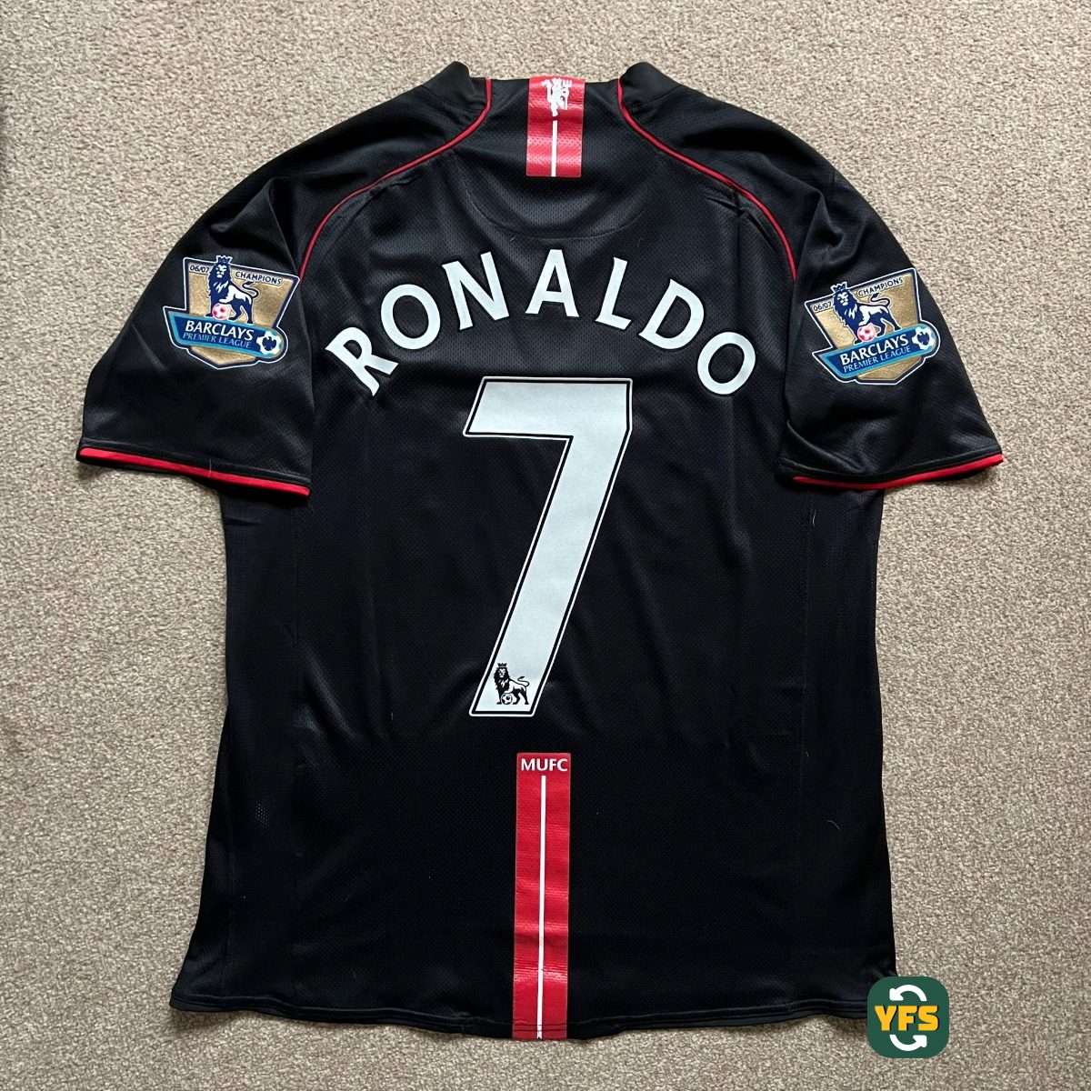Manchester United 2007-2008 Away Store Version Nike - YourFootballShirt - Photo 1