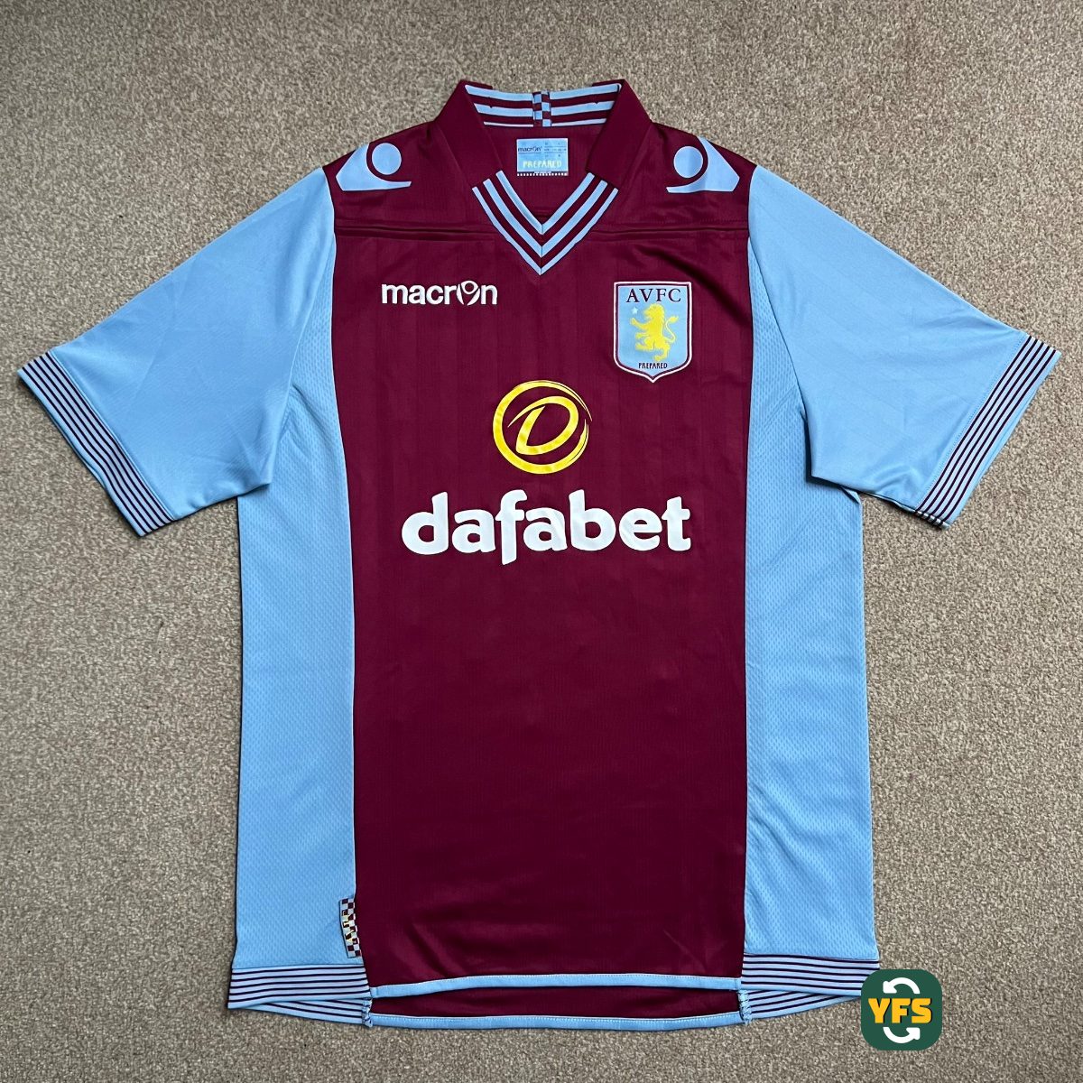 Aston Villa 2013-2014 Home Store Version Macron - YourFootballShirt - Photo 1