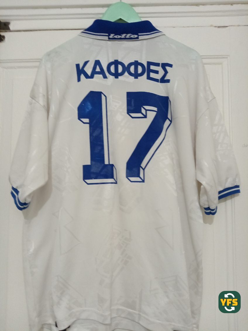 PAE Kerkyra 1995-1996 Home Match Worn Lotto - YourFootballShirt - Photo 1