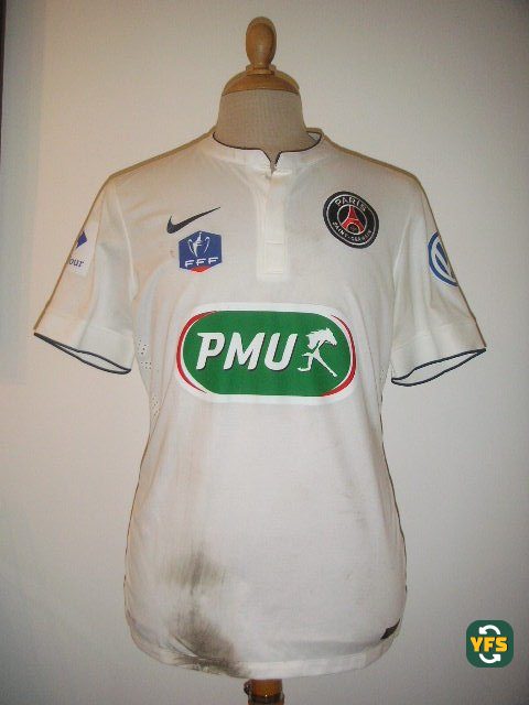 PSG 2014-2015 Away Match Worn Nike - YourFootballShirt - Photo 1
