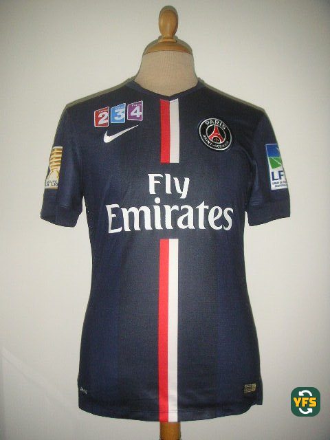 PSG 2014-2015 Home Match Worn Nike - YourFootballShirt - Photo 1