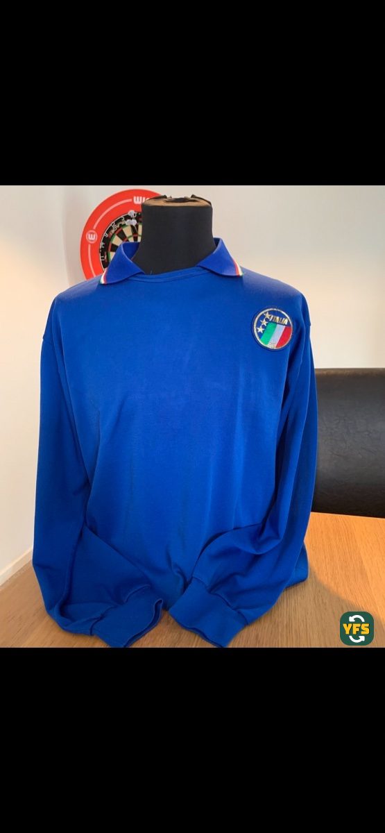 Italy 1990-1991 Home Match Worn Diadora - YourFootballShirt - Photo 1