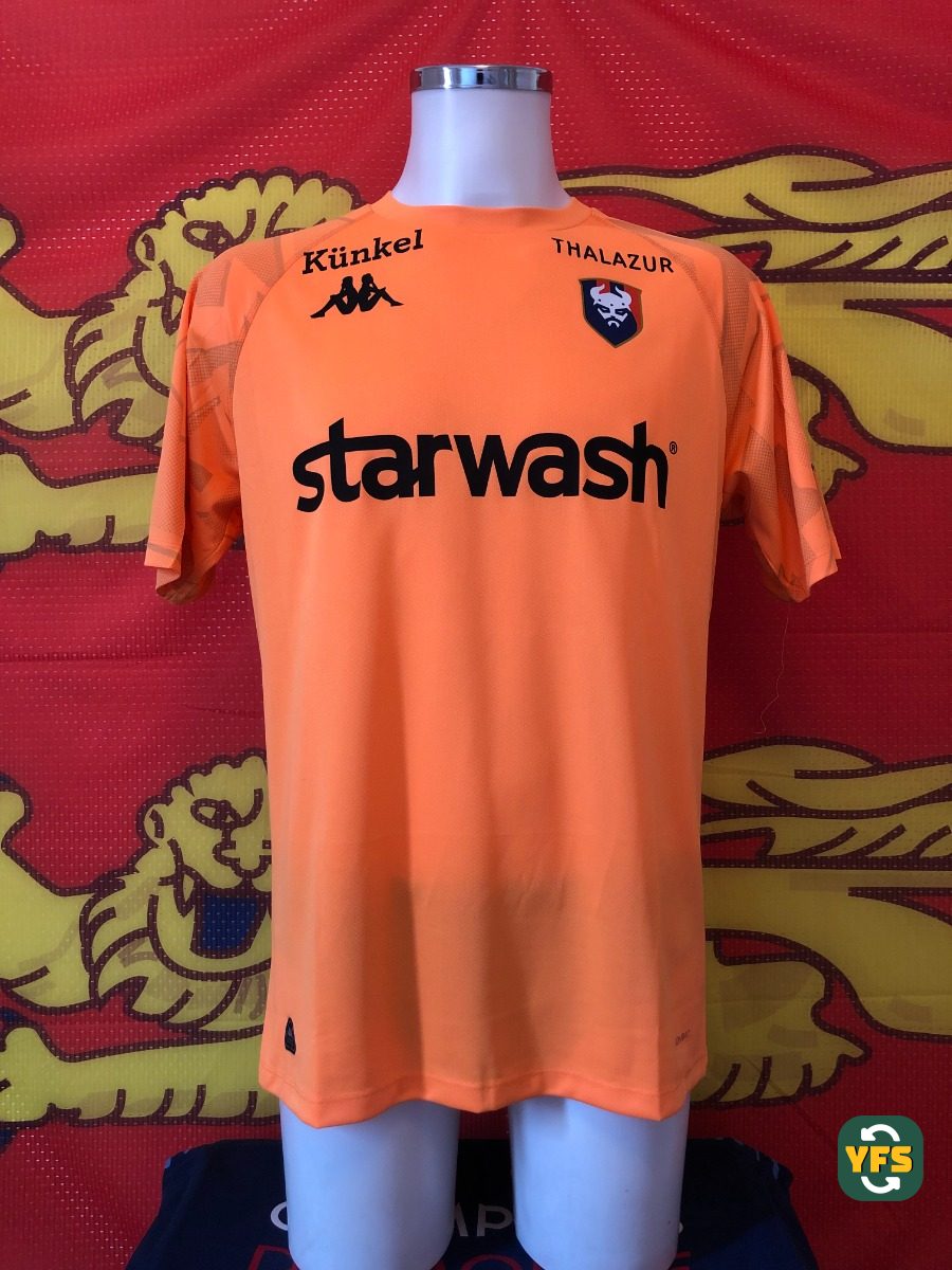 SM Caen 2024-2025 Goalkeeper Match Worn Kappa - YourFootballShirt - Photo 1