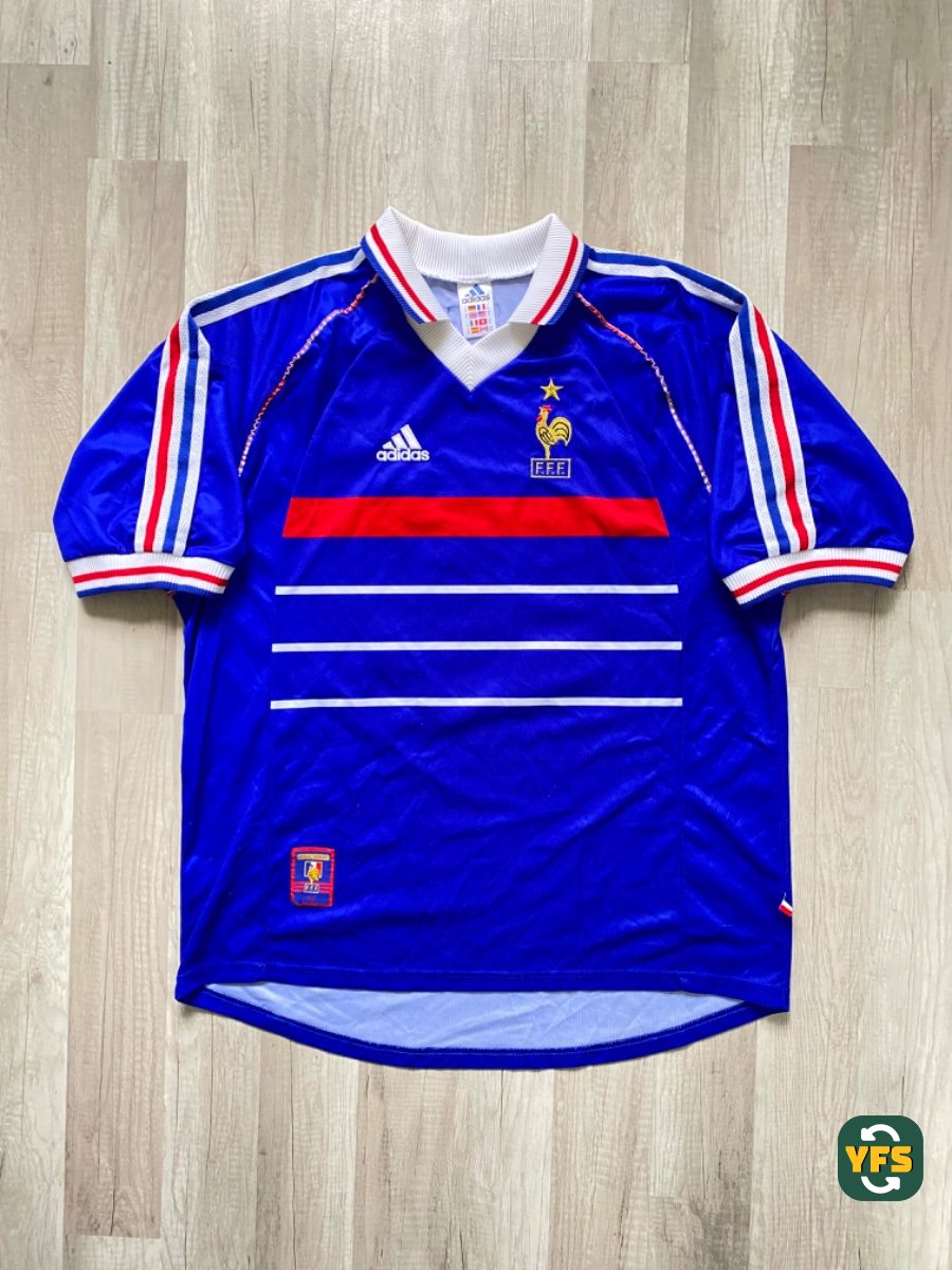 France 1998-1999 Home Store Version Adidas - YourFootballShirt - Photo 1