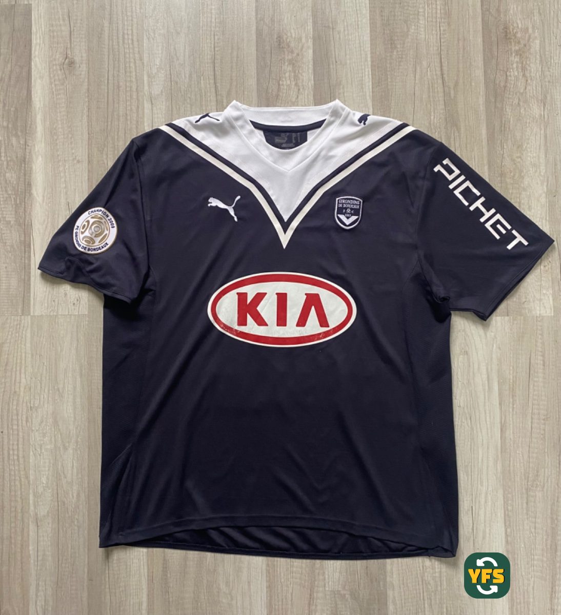Girondins de Bordeaux 2009-2010 Home Match Worn Puma - YourFootballShirt - Photo 1