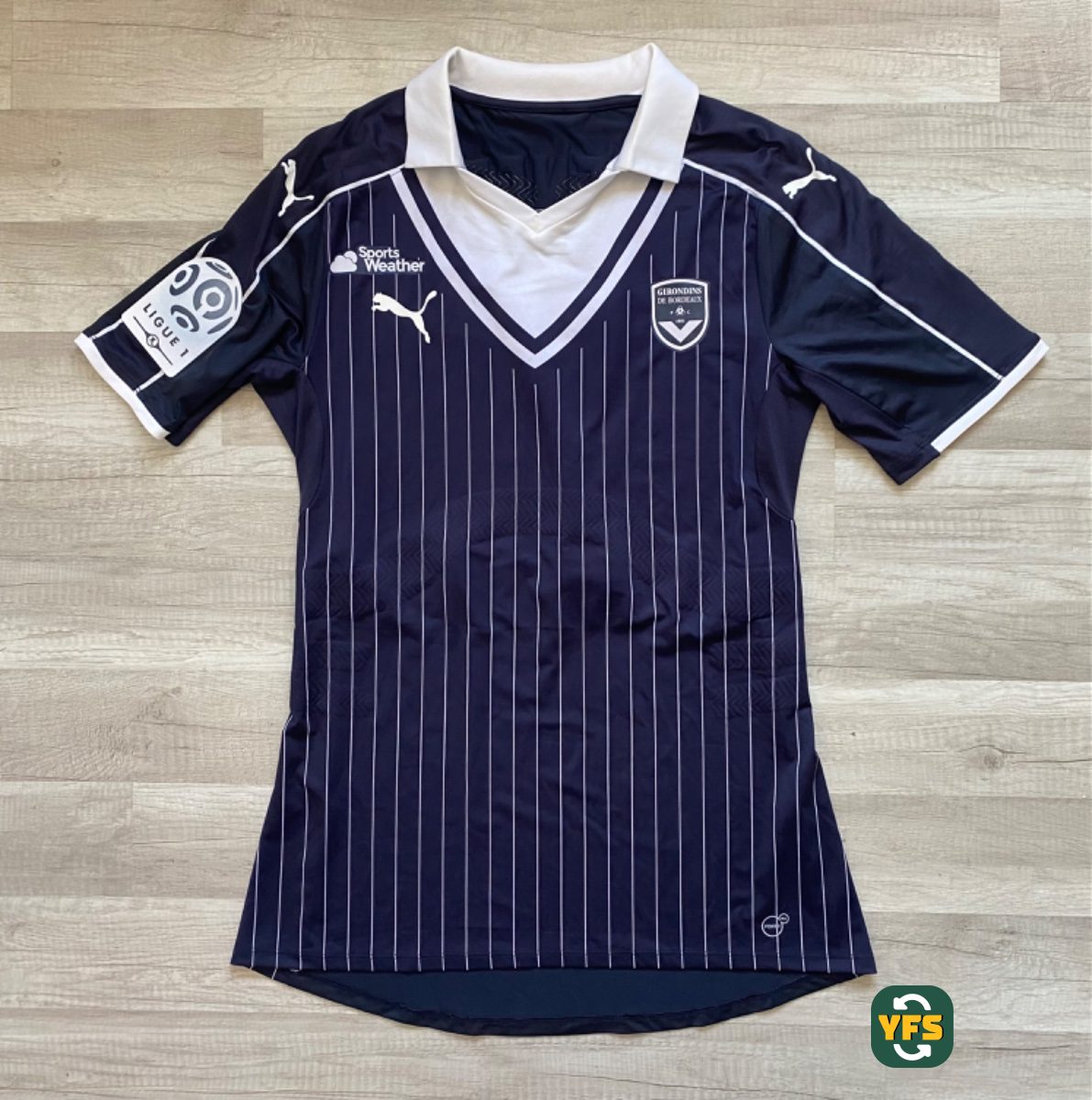 Girondins de Bordeaux 2016-2017 Home Match Worn Puma - YourFootballShirt - Photo 1