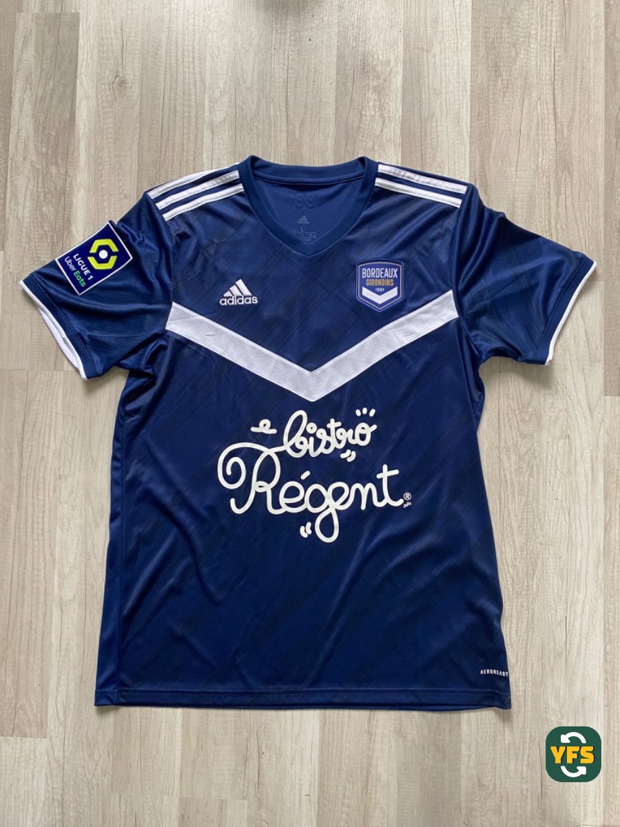 Girondins de Bordeaux 2020-2021 Home Match Worn Adidas - YourFootballShirt - Photo 1