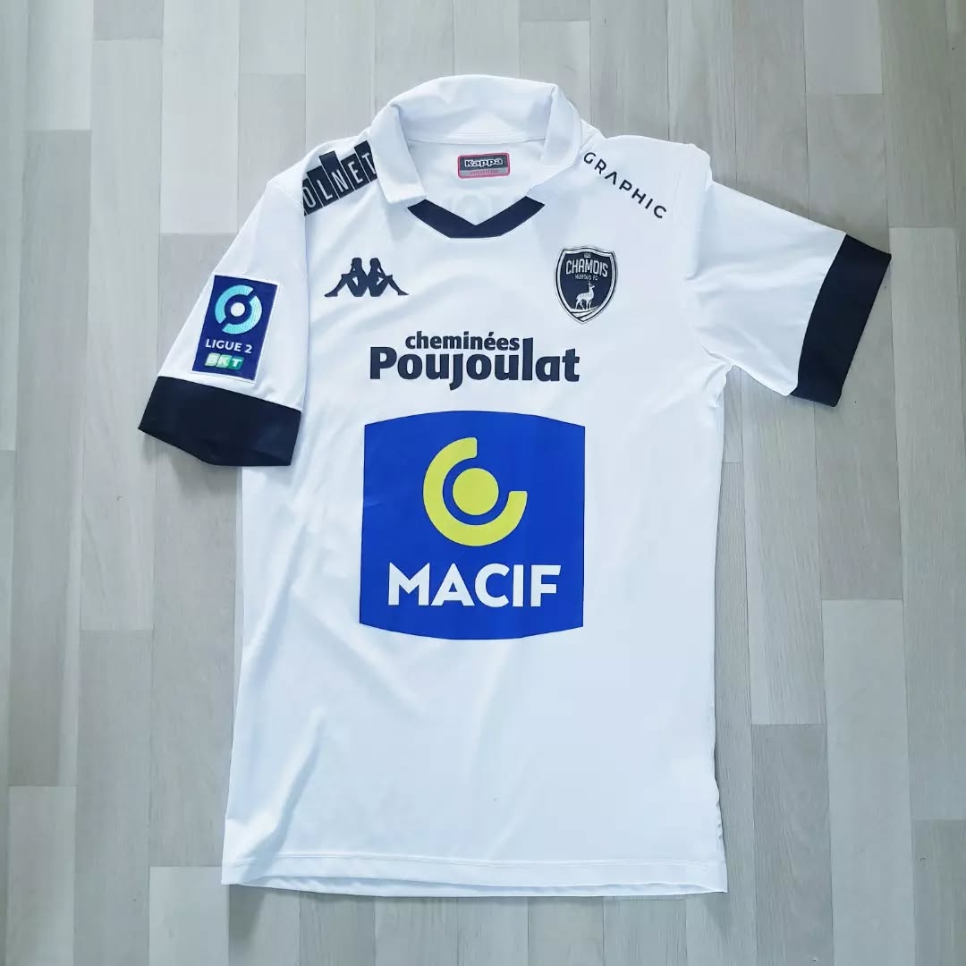 Chamois Niortais 2020-2021 Away Match Worn Kappa - YourFootballShirt - Photo 1