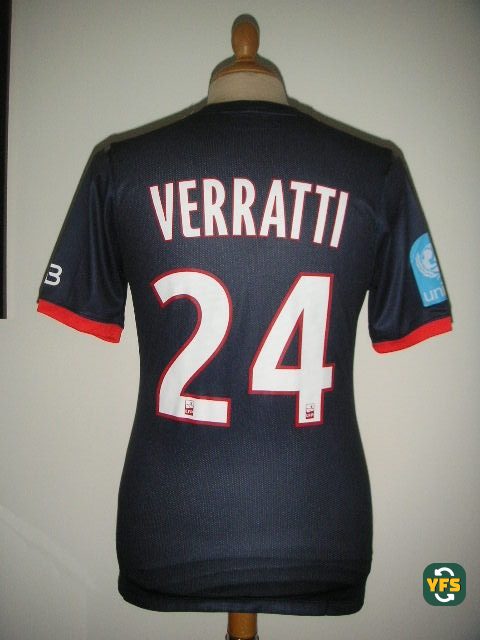 PSG 2013-2014 Home Match Worn Nike - YourFootballShirt - Photo 1