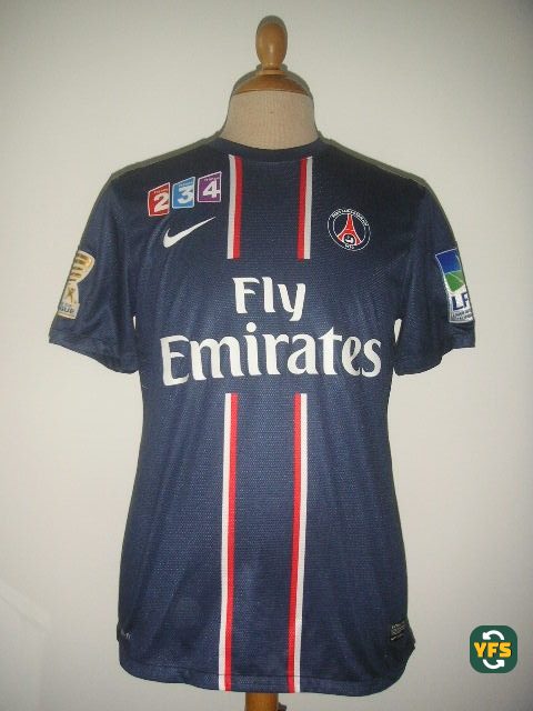 PSG 2012-2013 Home Match Worn Nike - YourFootballShirt - Photo 1