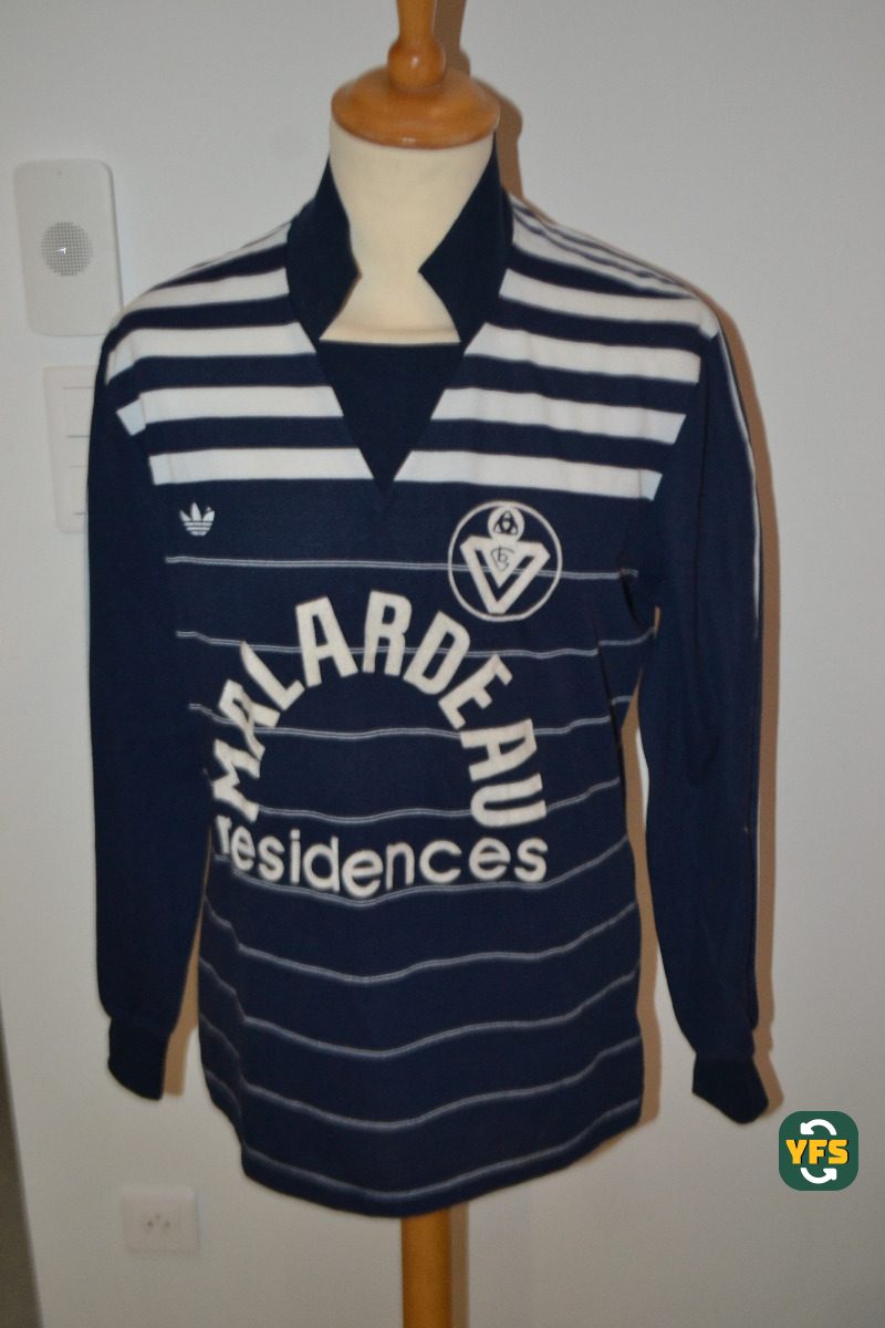 Girondins de Bordeaux 1981-1982 Home Match Worn Adidas - YourFootballShirt - Photo 1