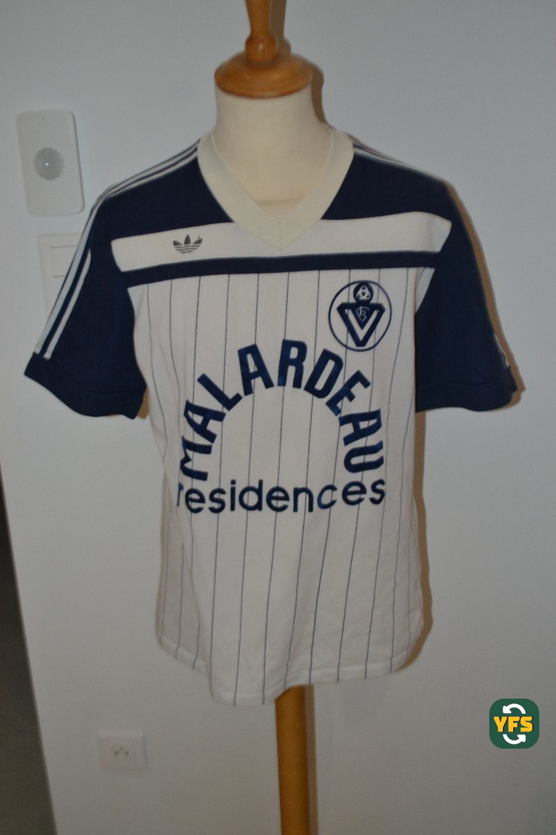 Girondins de Bordeaux 1983-1984 Away Match Worn Adidas - YourFootballShirt - Photo 1