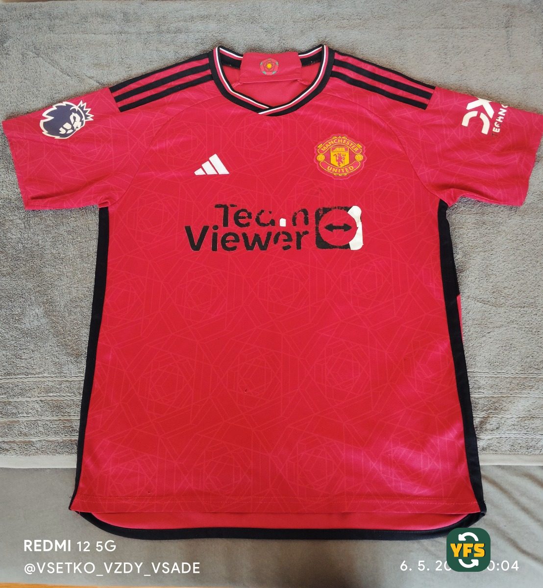 Manchester United 2023-2024 Home Store Version Adidas - YourFootballShirt - Photo 1