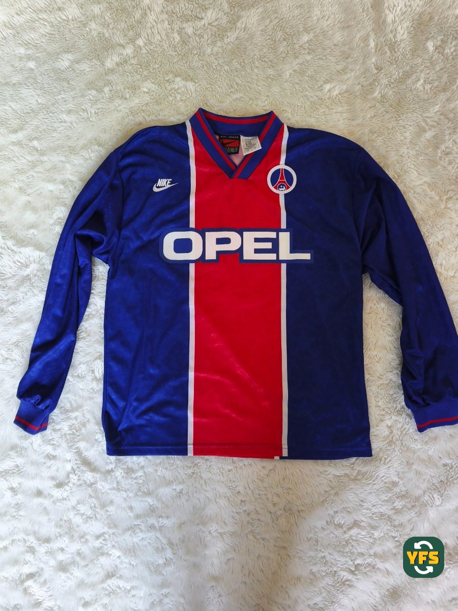 PSG 1995-1996 Home Match Worn Nike - YourFootballShirt - Photo 1