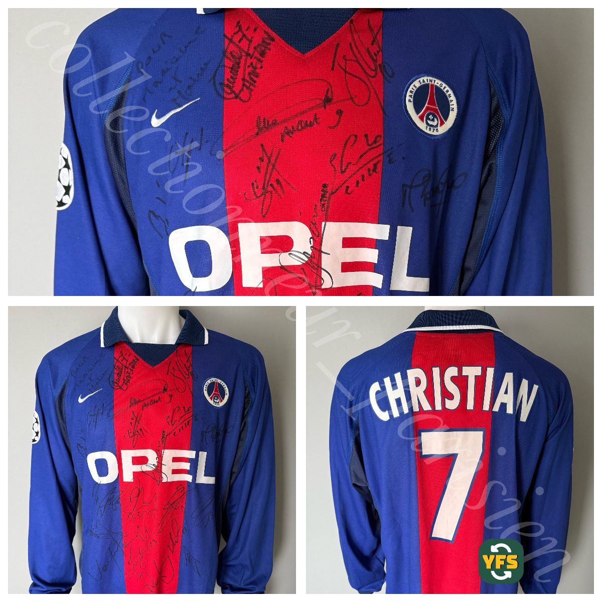 PSG 2000-2001 Home Match Worn Nike - YourFootballShirt