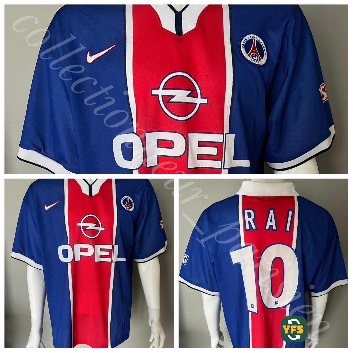 PSG 1997-1998 Home Match Worn Nike - YourFootballShirt
