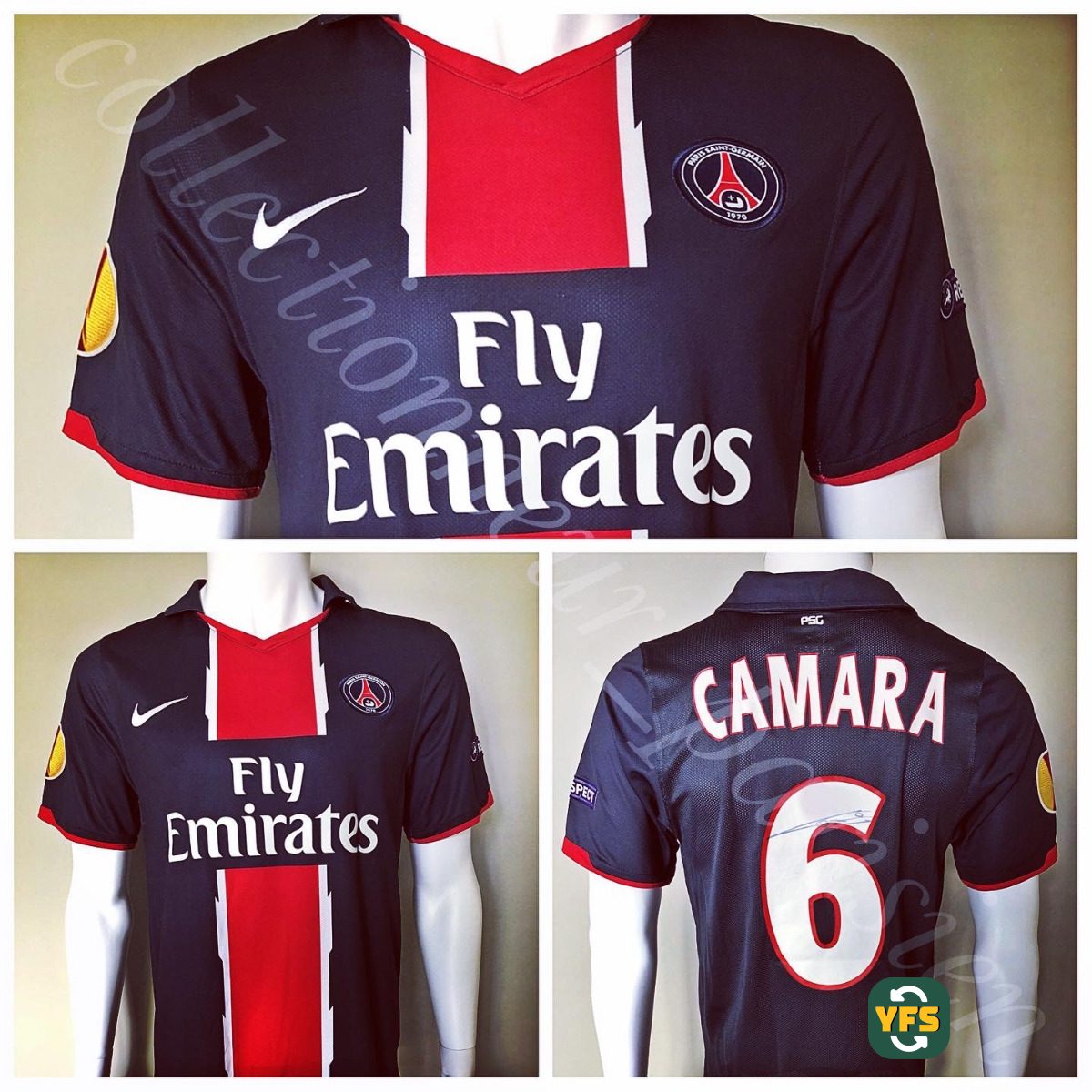 PSG 2010-2011 Away Match Worn Nike - YourFootballShirt