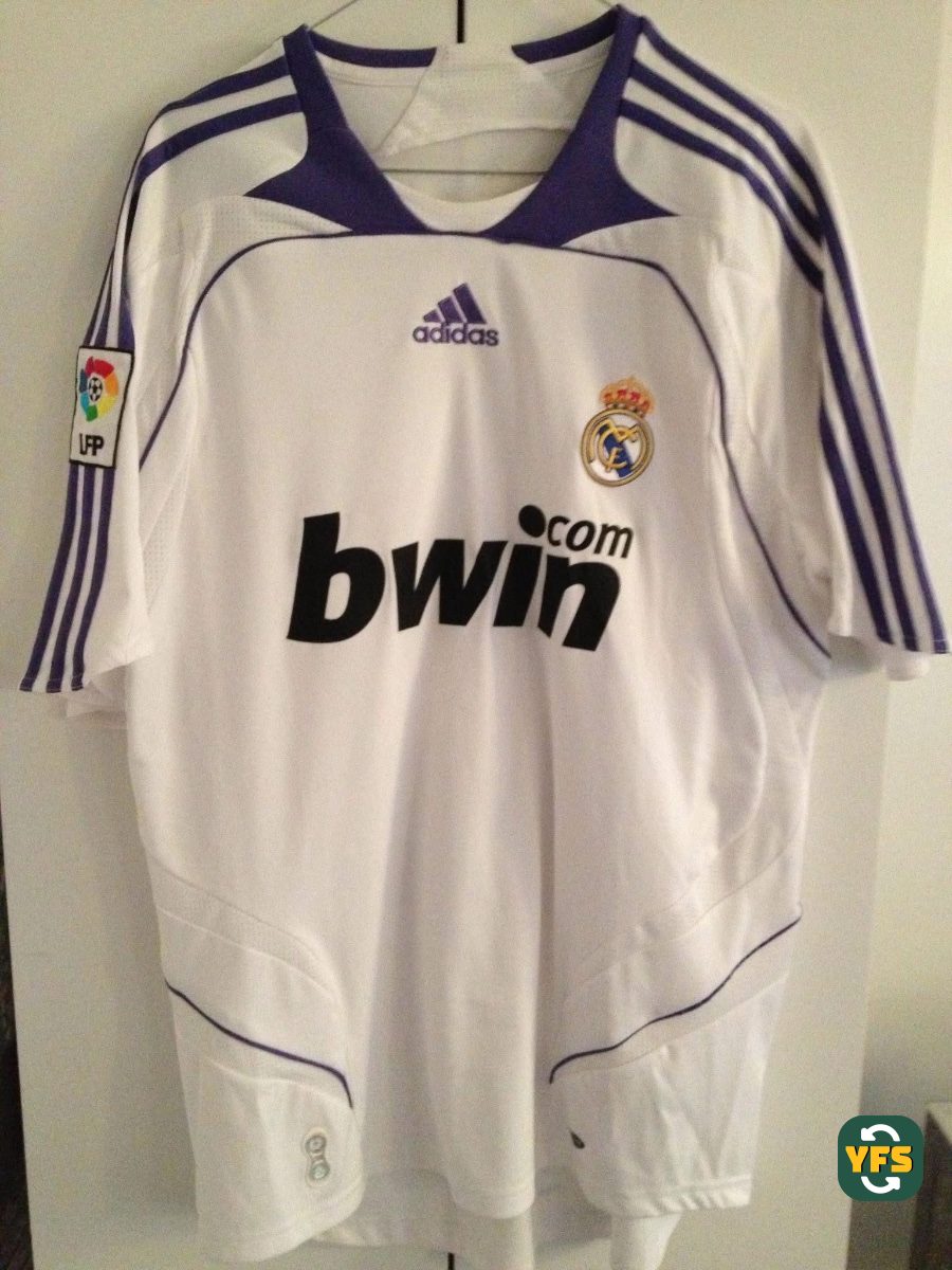 Real Madrid 2007-2008 Home Store Version Adidas - YourFootballShirt - Photo 1