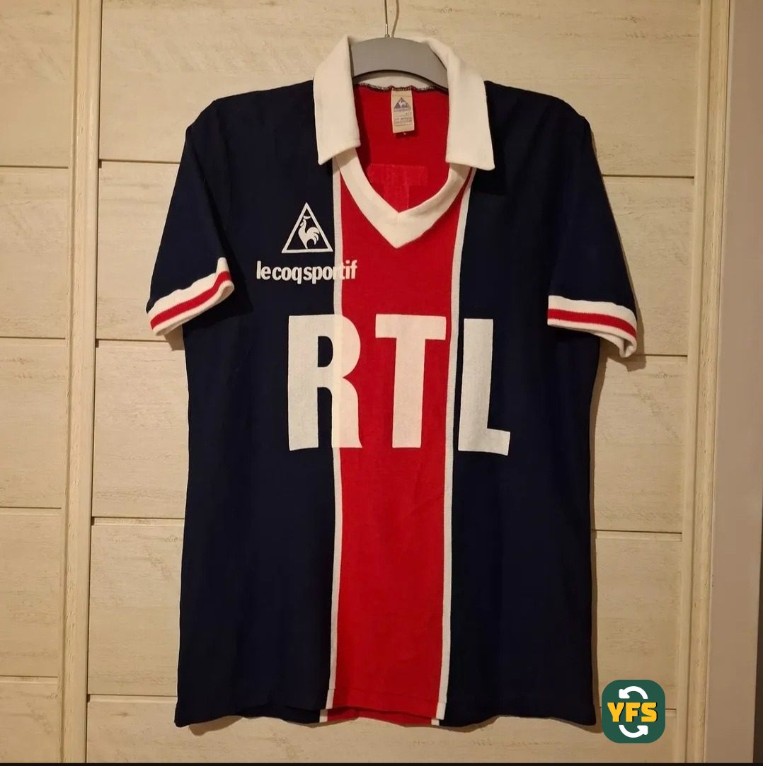 PSG 1981-1982 Home Match Worn Le Coq Sportif - YourFootballShirt - Photo 1
