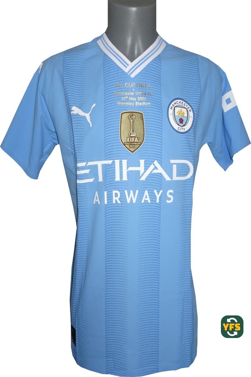 Manchester City 2023-2024 Home Issued Puma - YourFootballShirt - Photo 1