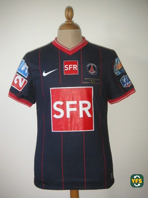 PSG 2009-2010 Home Match Worn Nike - YourFootballShirt - Photo 1