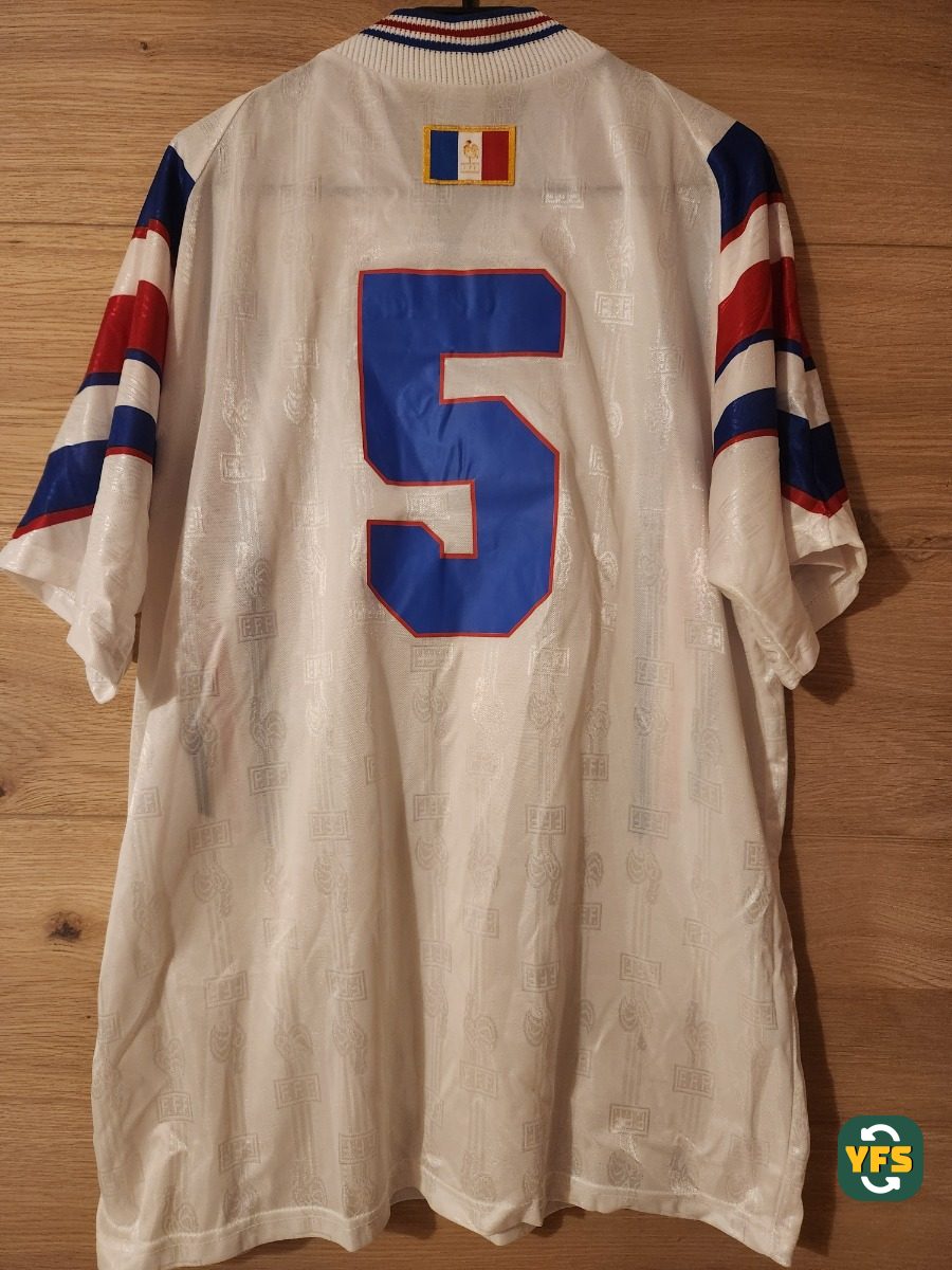France 1996-1997 Away Match Worn Adidas - YourFootballShirt - Photo 1