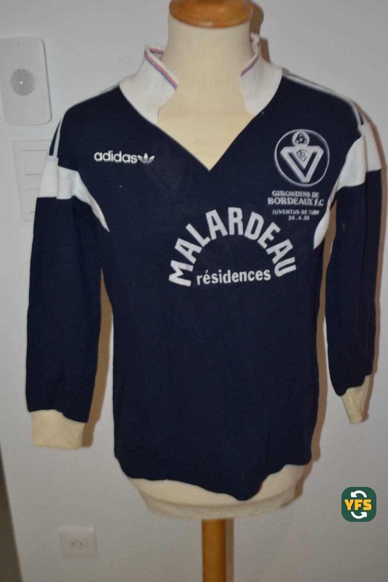 Girondins de Bordeaux 1984-1985 Home Match Worn Adidas - YourFootballShirt - Photo 1
