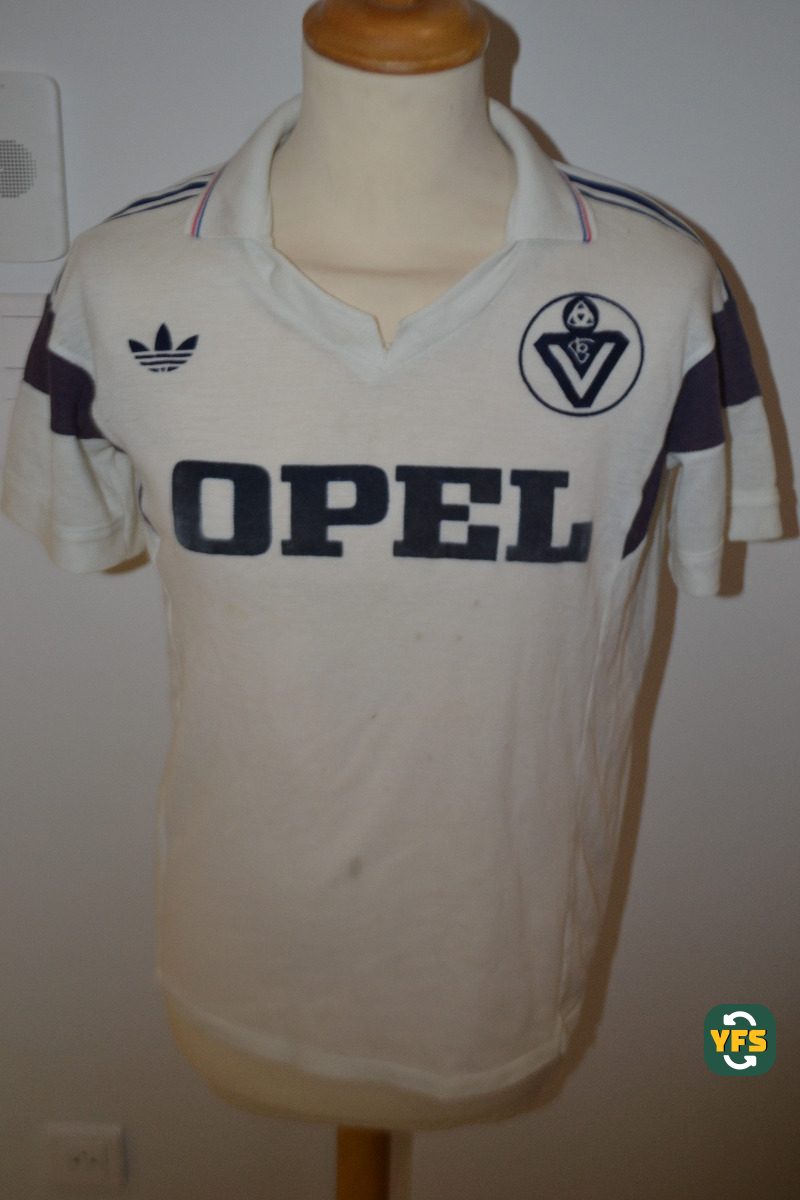 Girondins de Bordeaux 1985-1986 Away Match Worn Adidas - YourFootballShirt - Photo 1